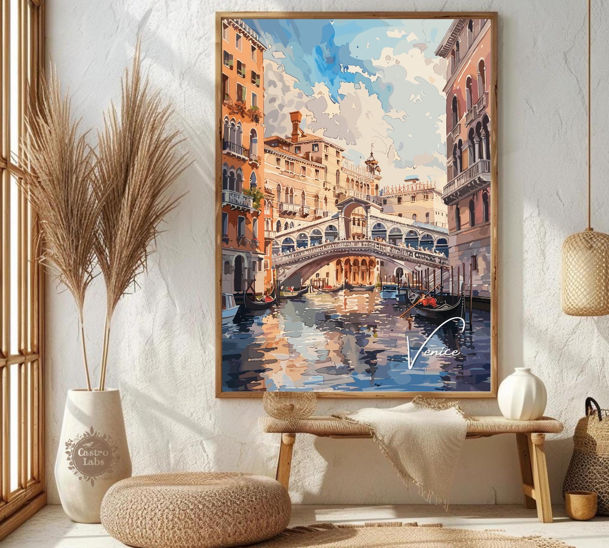 Venice Poster, Venice Print, Ponte di Rialto Poster