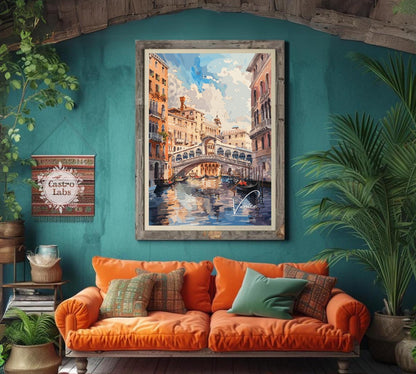 Venice Poster, Venice Print, Ponte di Rialto Poster