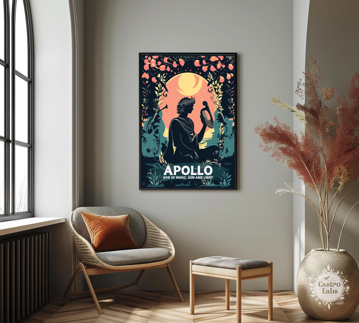 Apollo God Poster, Greek God Apollo