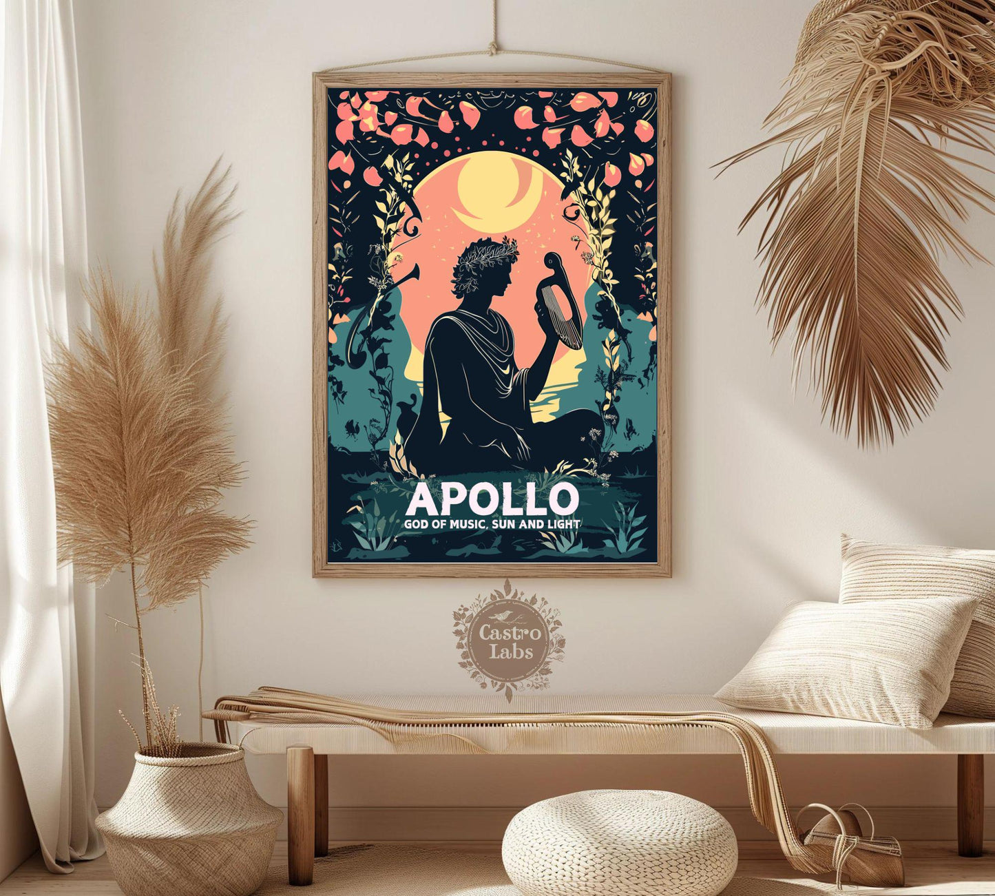 Apollo God Poster, Greek God Apollo