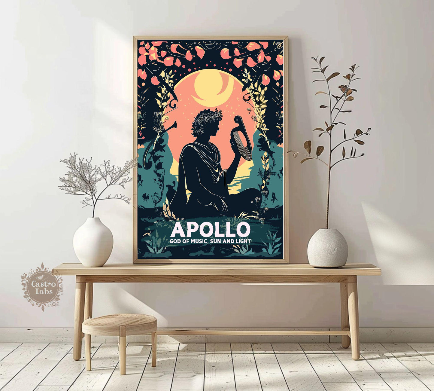 Apollo God Poster, Greek God Apollo