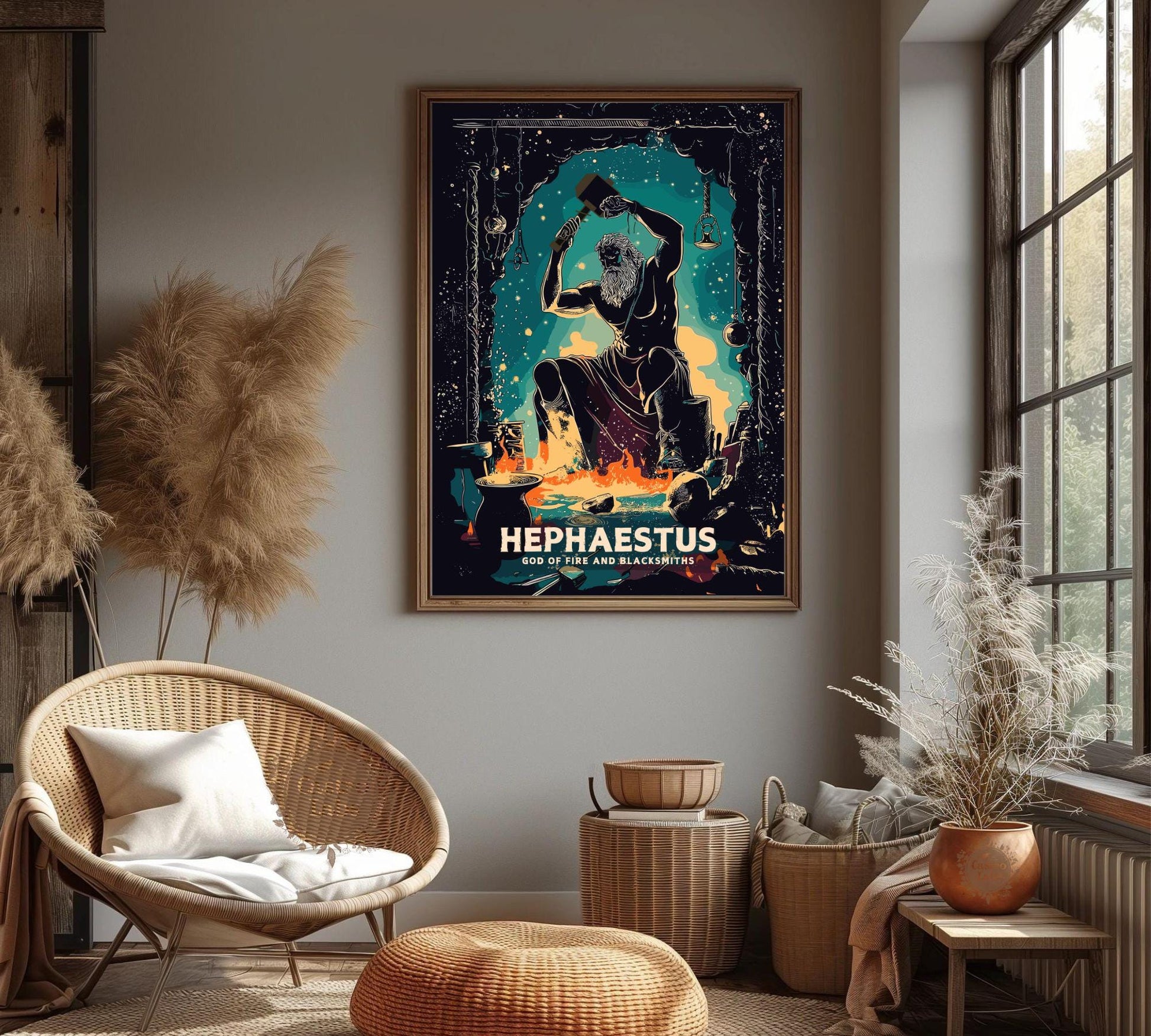 Hephaestus God Poster