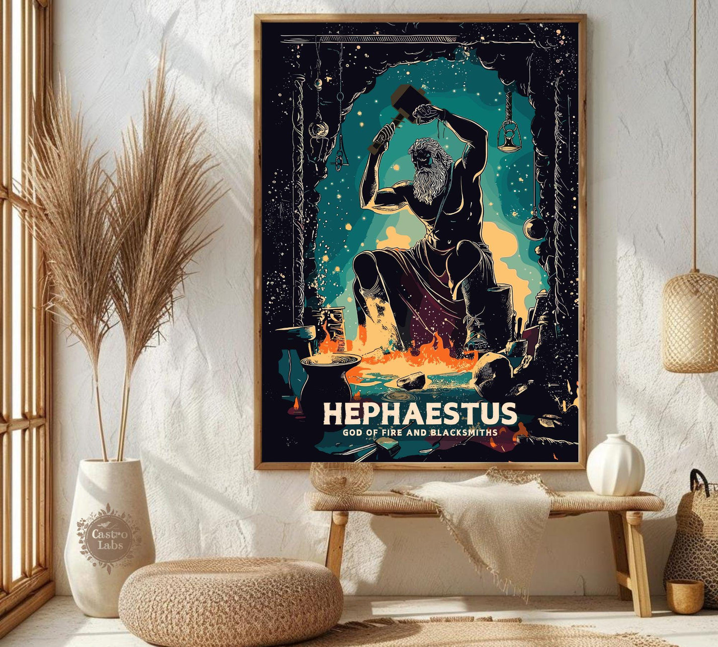 Hephaestus God Poster