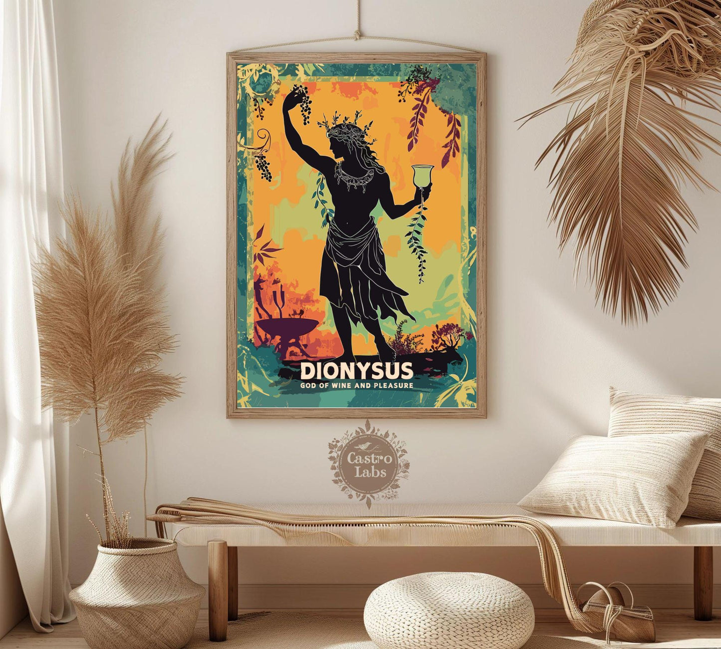 Dionysus God Poster, Greek God Dionysus