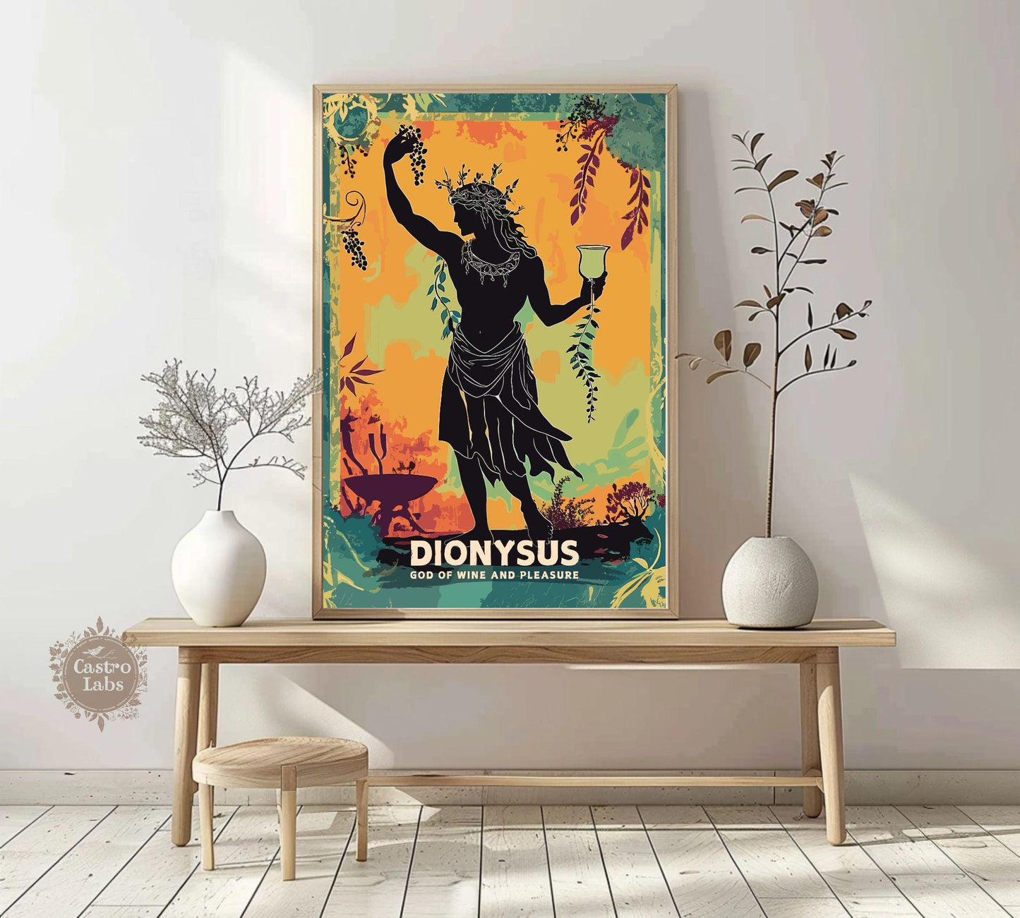 Dionysus God Poster, Greek God Dionysus