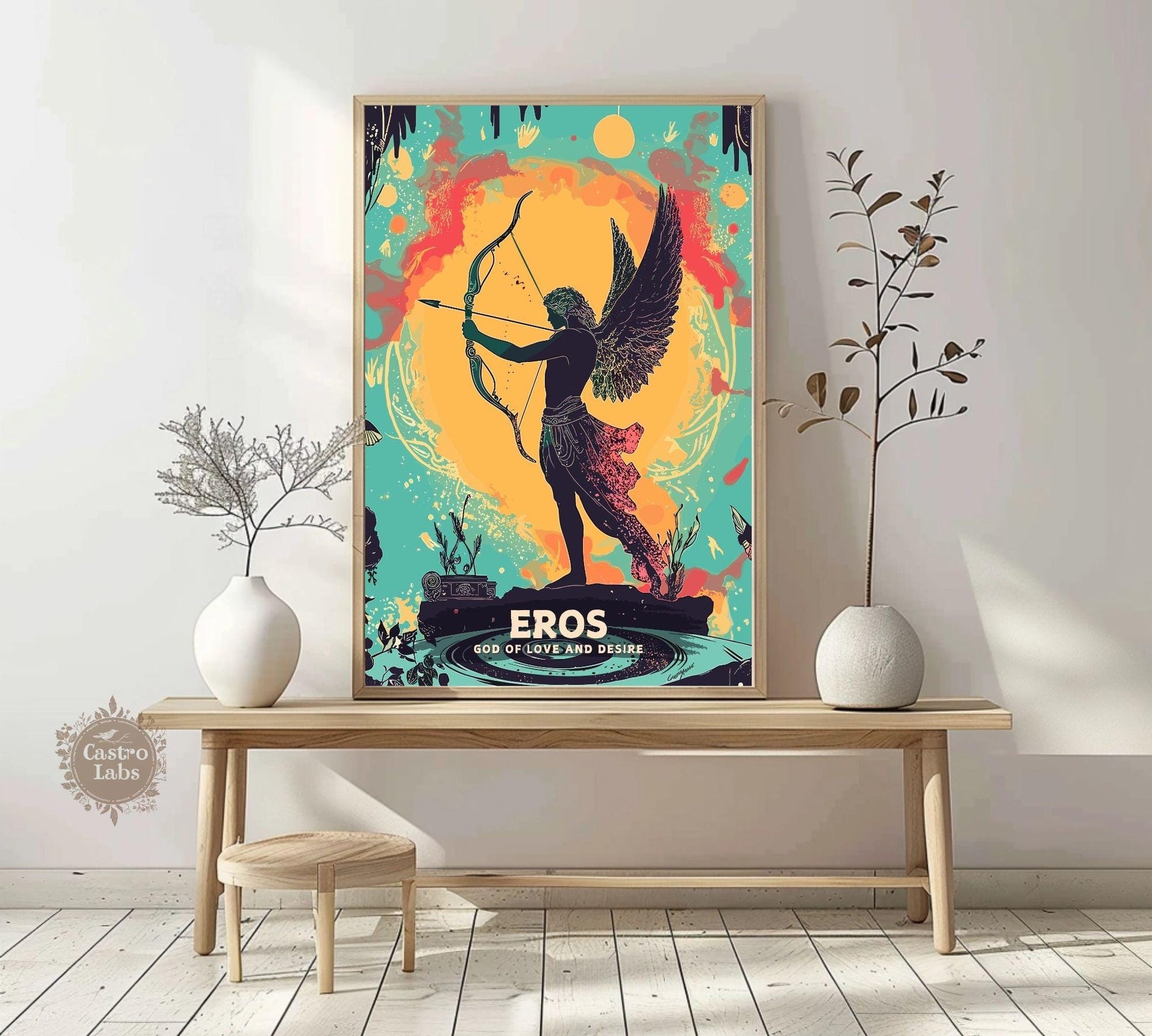 Eros God Poster, Greek God Eros