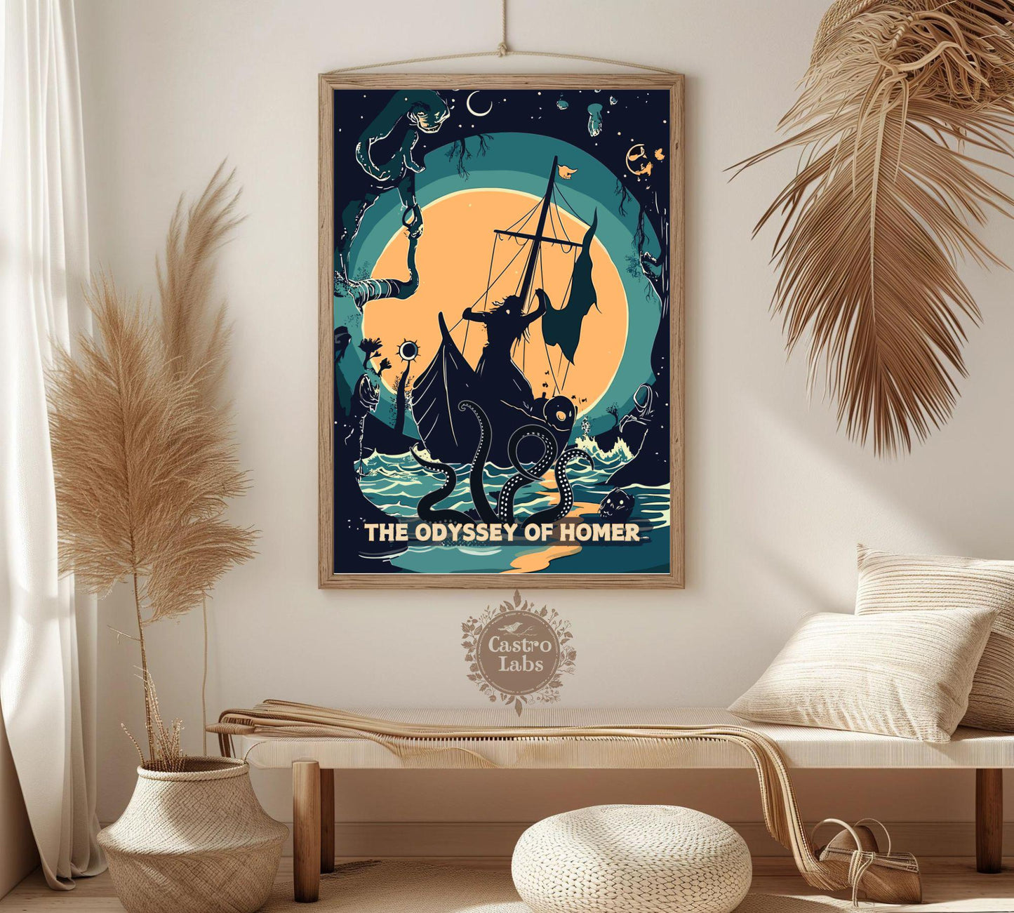 Odyssey Poster, The Odyssey of Homer, Greek Mythology,