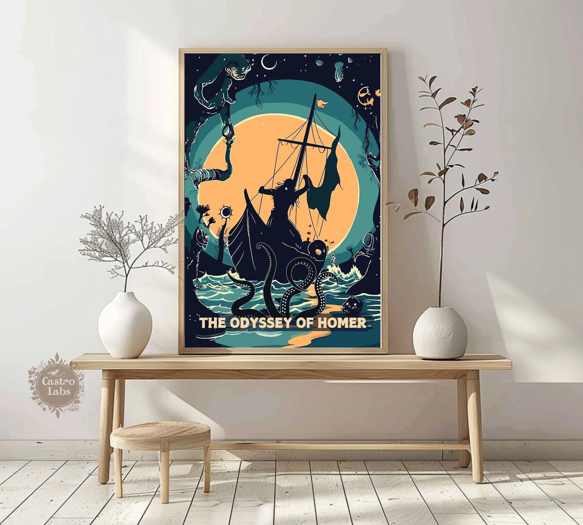 Odyssey Poster, The Odyssey of Homer, Greek Mythology,