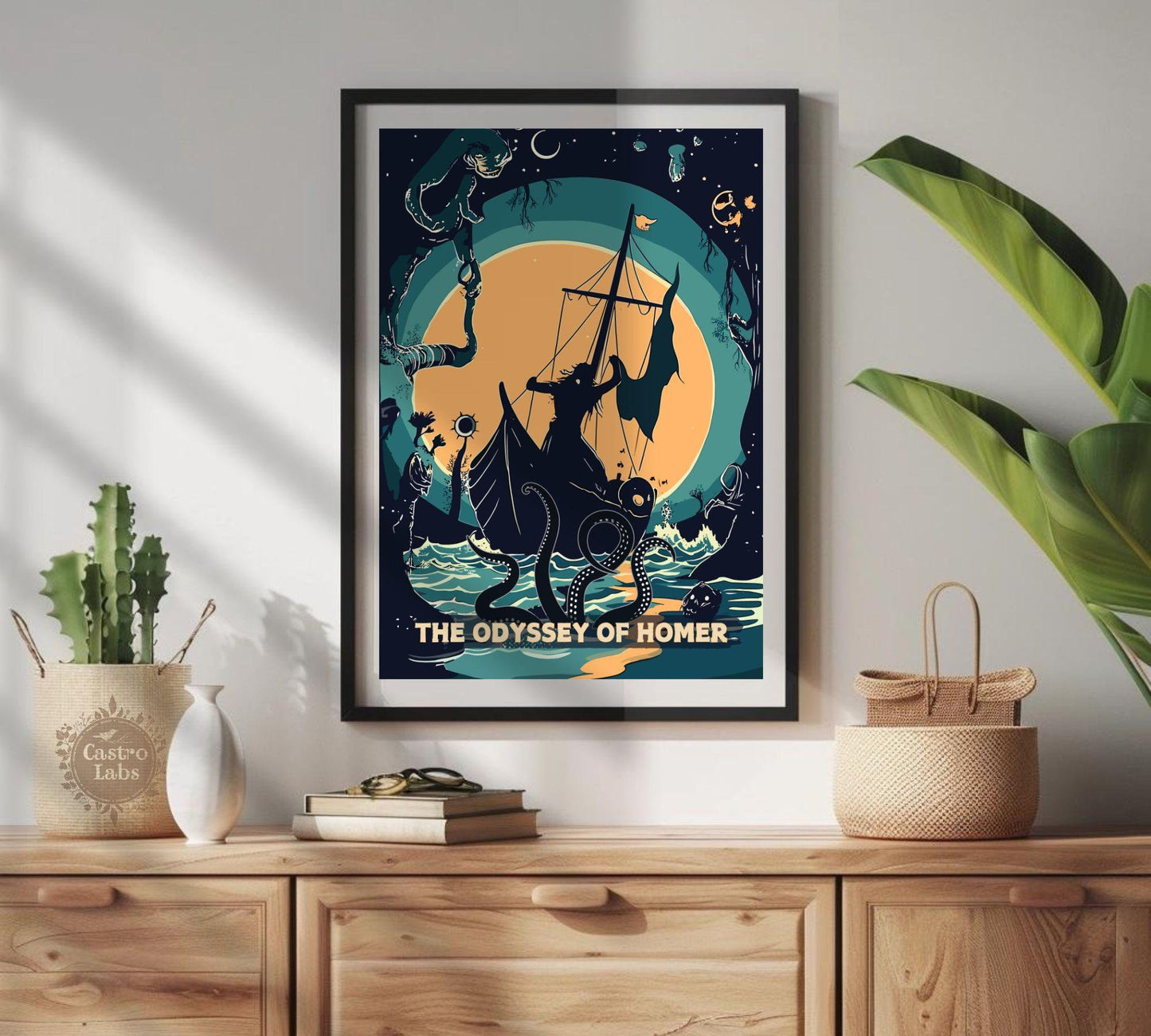 Odyssey Poster, The Odyssey of Homer, Greek Mythology,