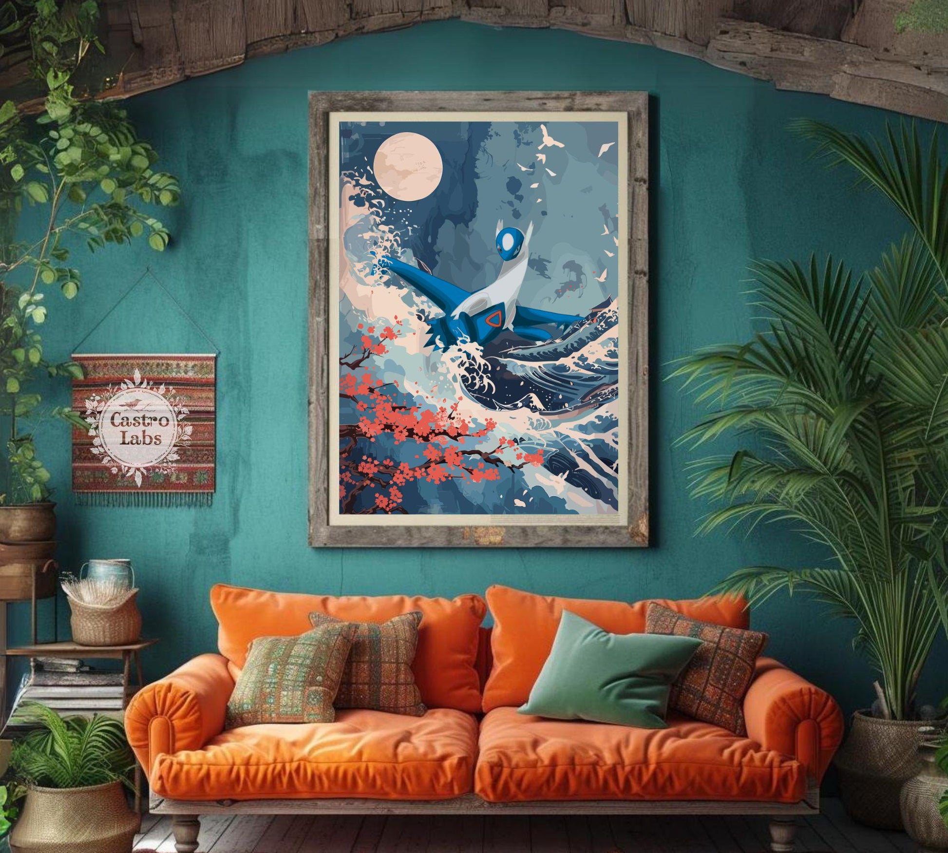 Latios Poster: Japanese Style Legendary Pokemon