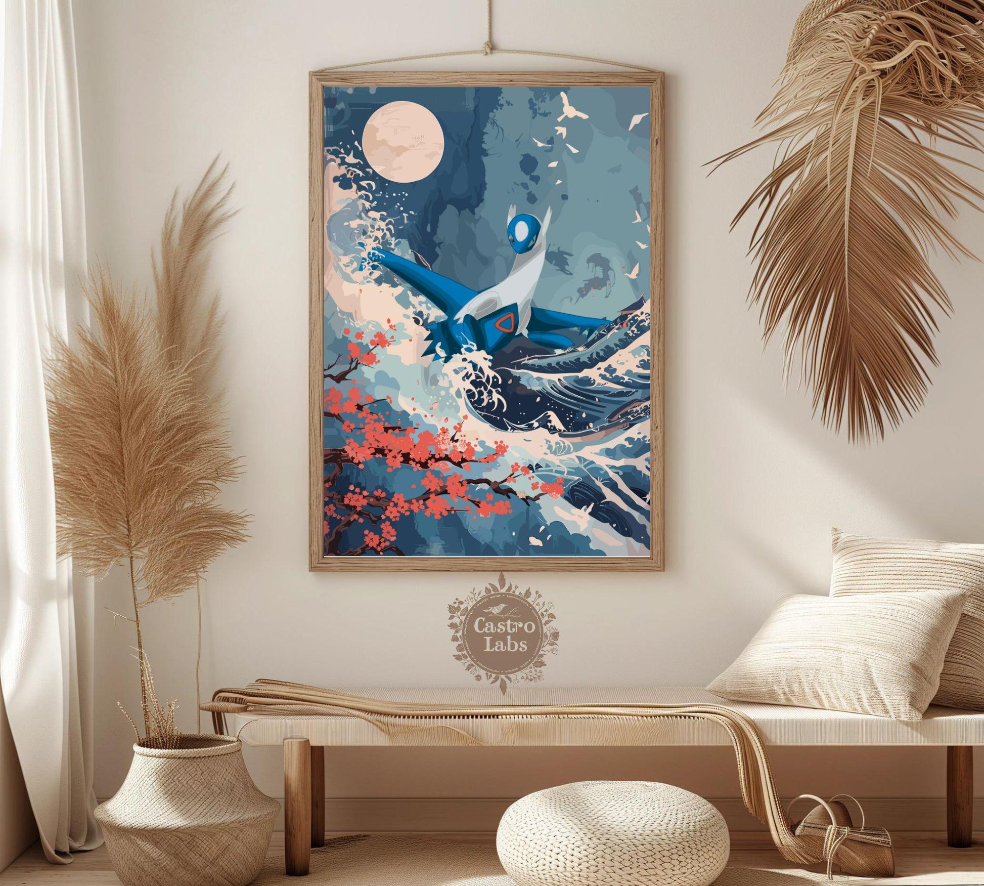 Latios Poster: Japanese Style Legendary Pokemon