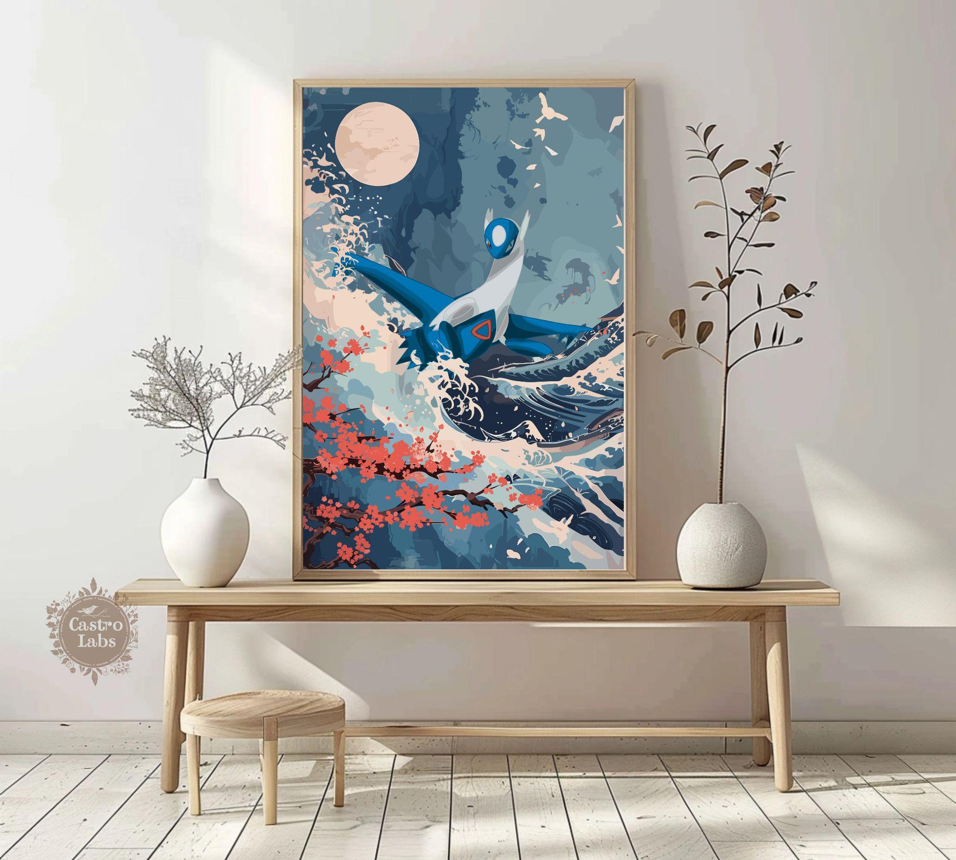 Latios Poster: Japanese Style Legendary Pokemon