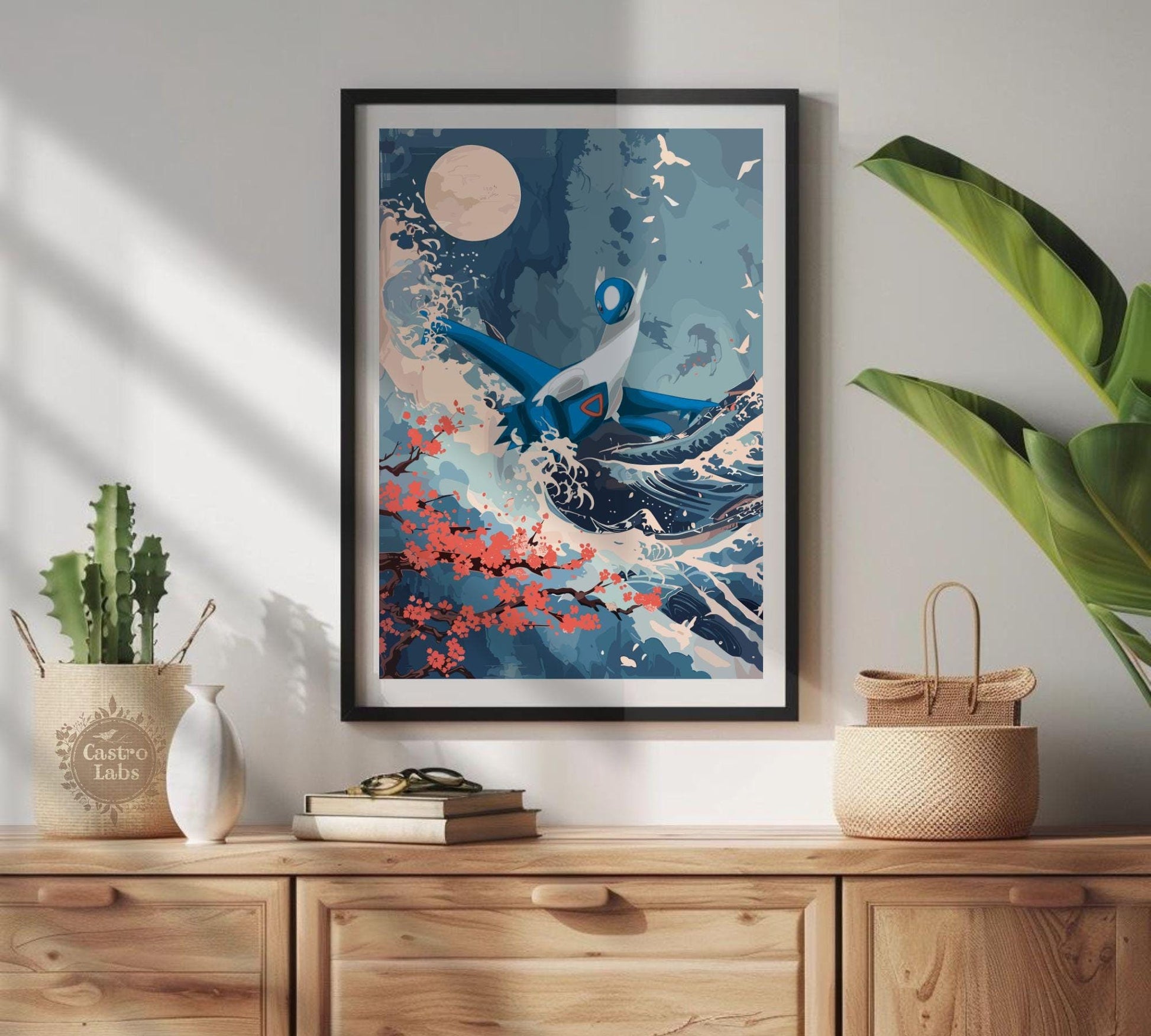 Latios Poster: Japanese Style Legendary Pokemon