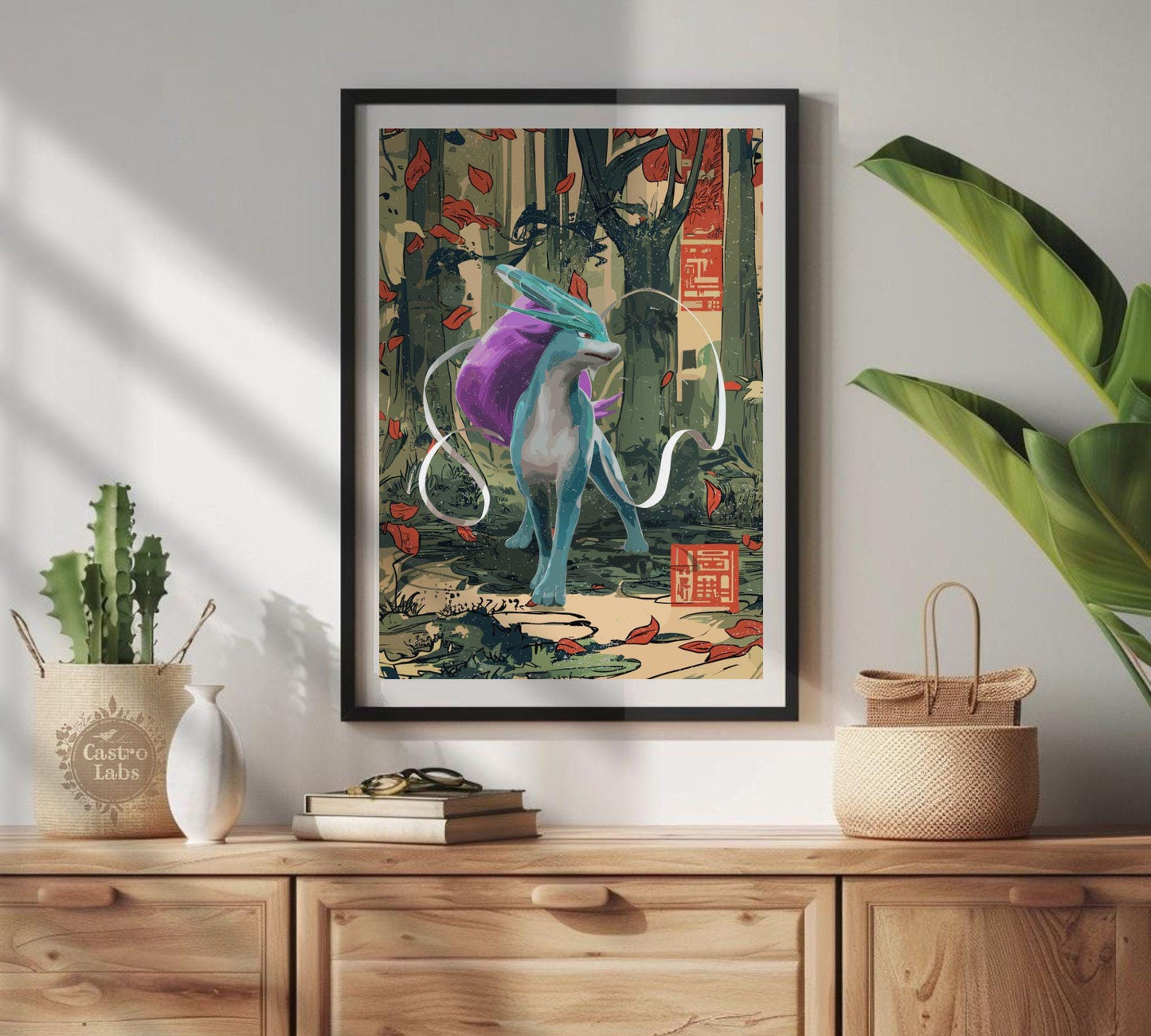 Suicune: Japanese Tapestry Style Pokemon