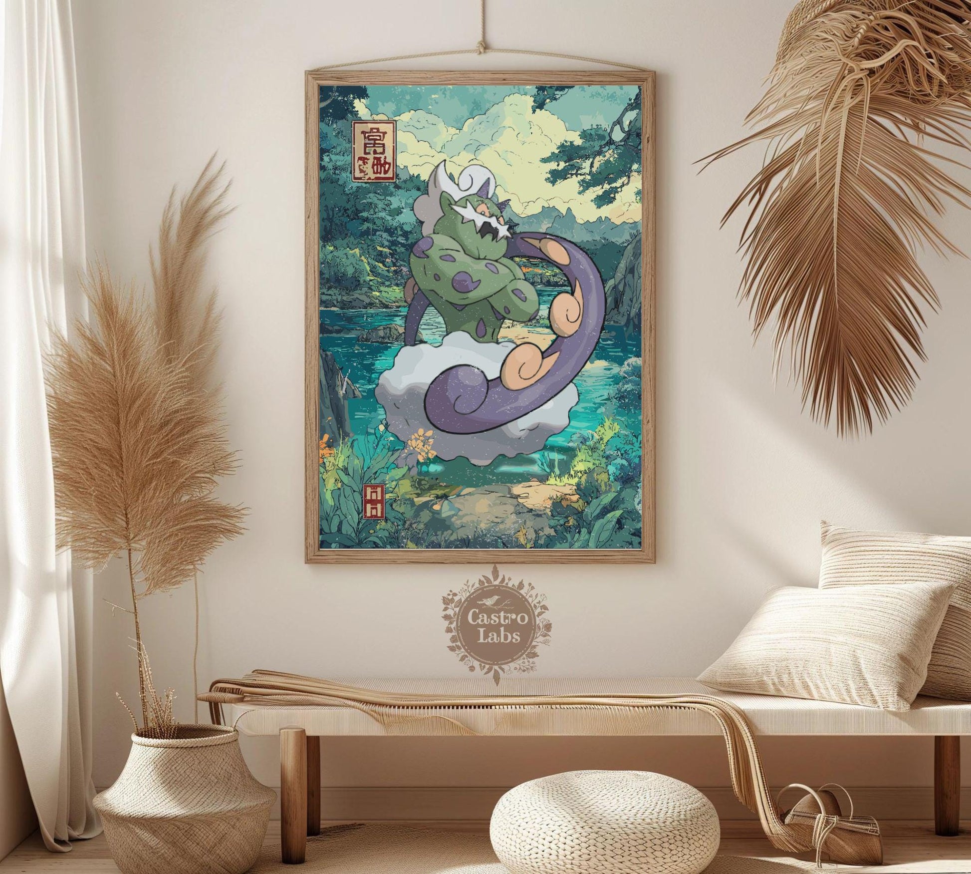 Tornadus Poster: Japanese Style Legendary Pokemon