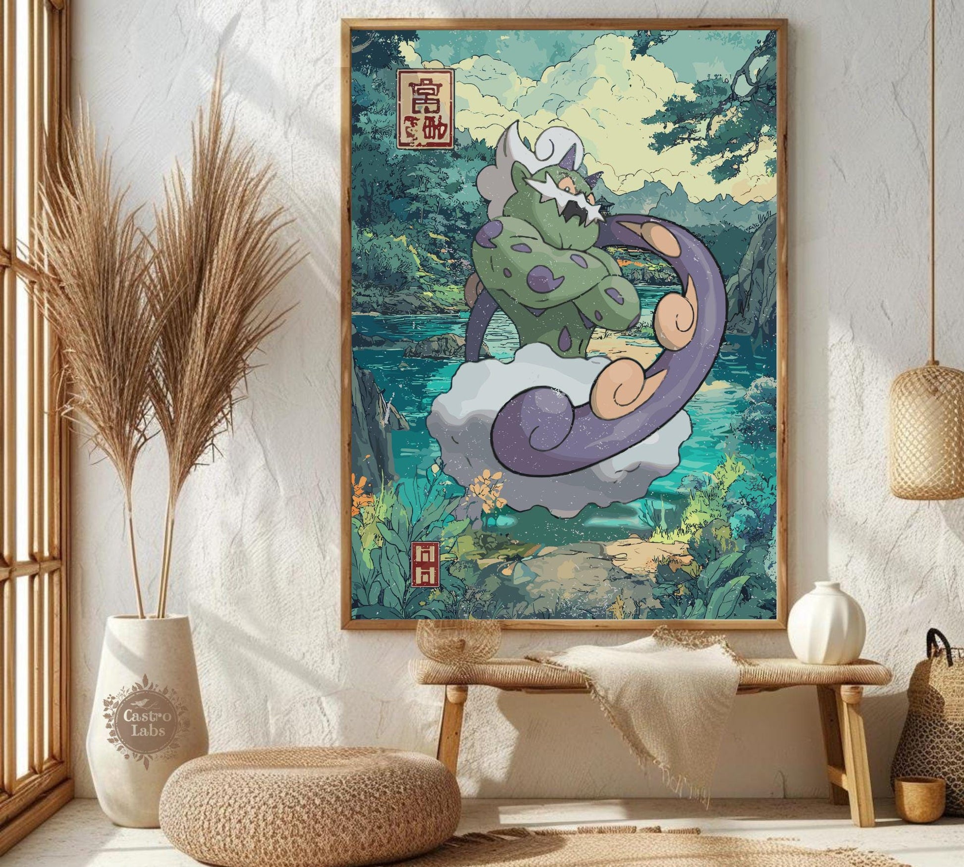 Tornadus Poster: Japanese Style Legendary Pokemon