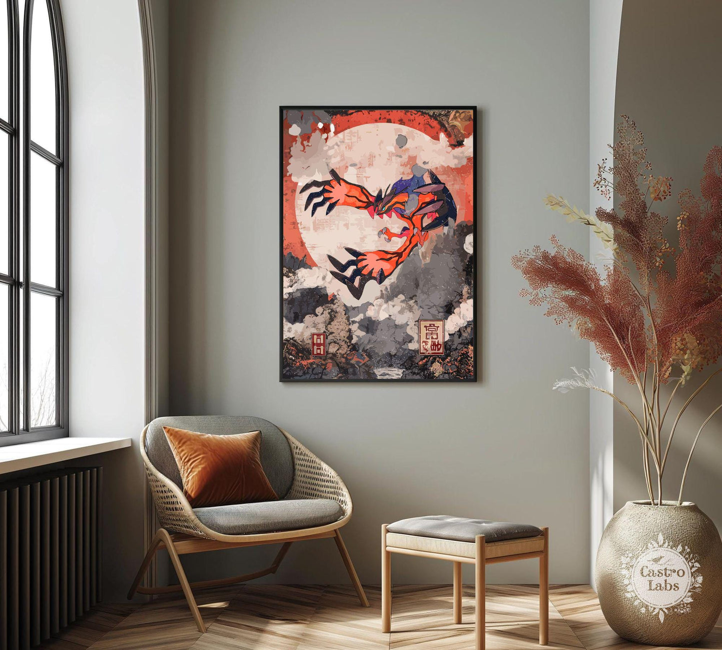 Yveltal Poster: Japanese Style