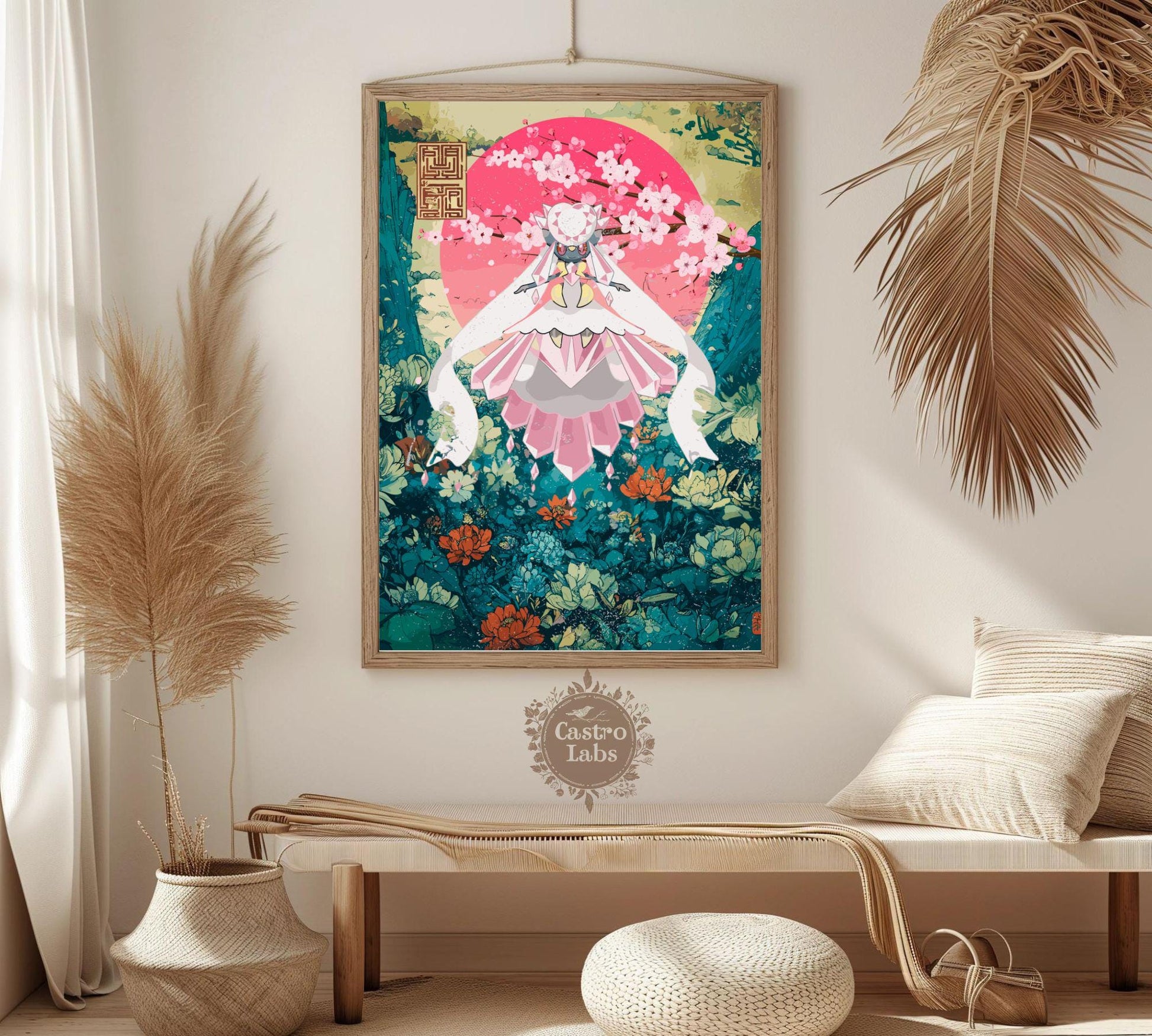 Diancie Poster: Japanese Style Pokemon