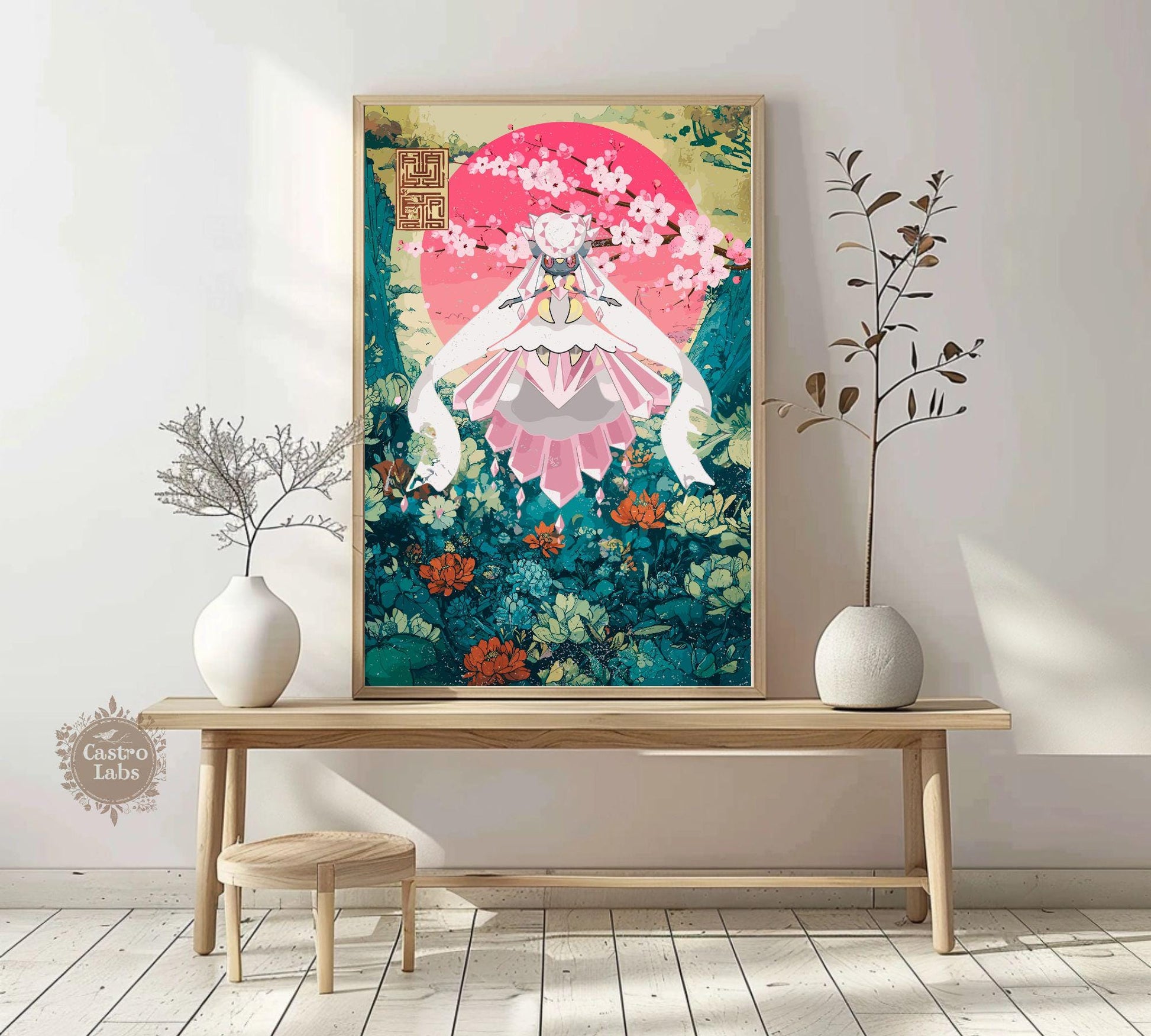 Diancie Poster: Japanese Style Pokemon