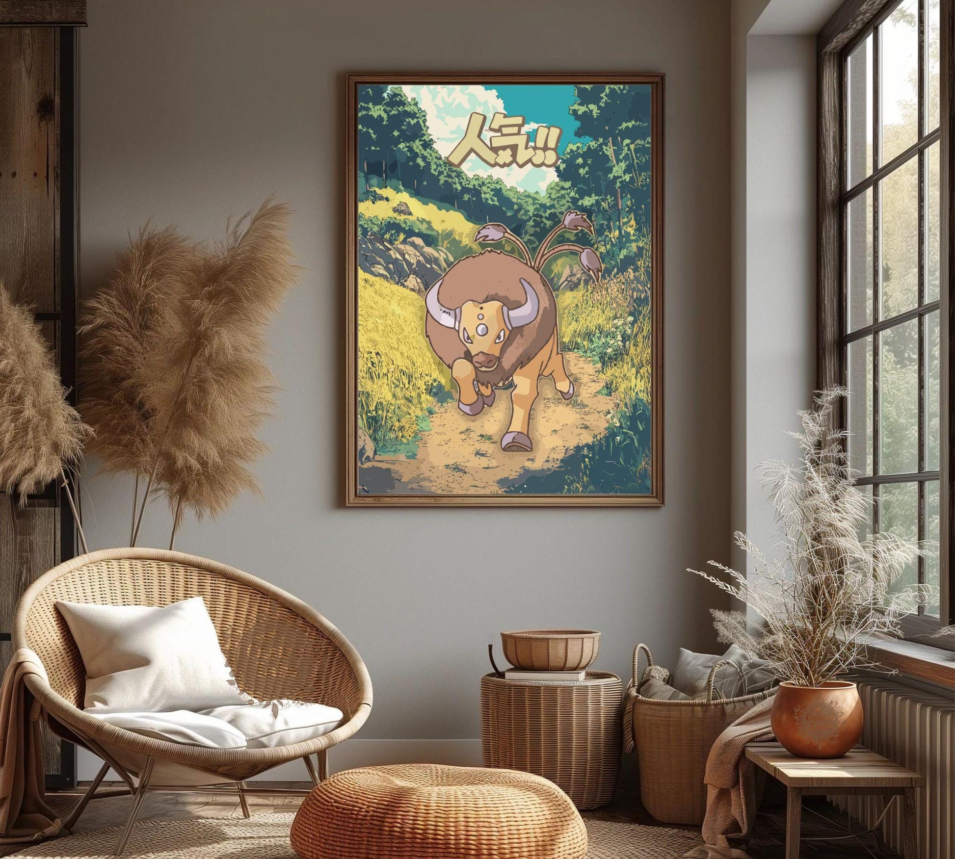 Tauros Poster: Japanese Style Pokemon