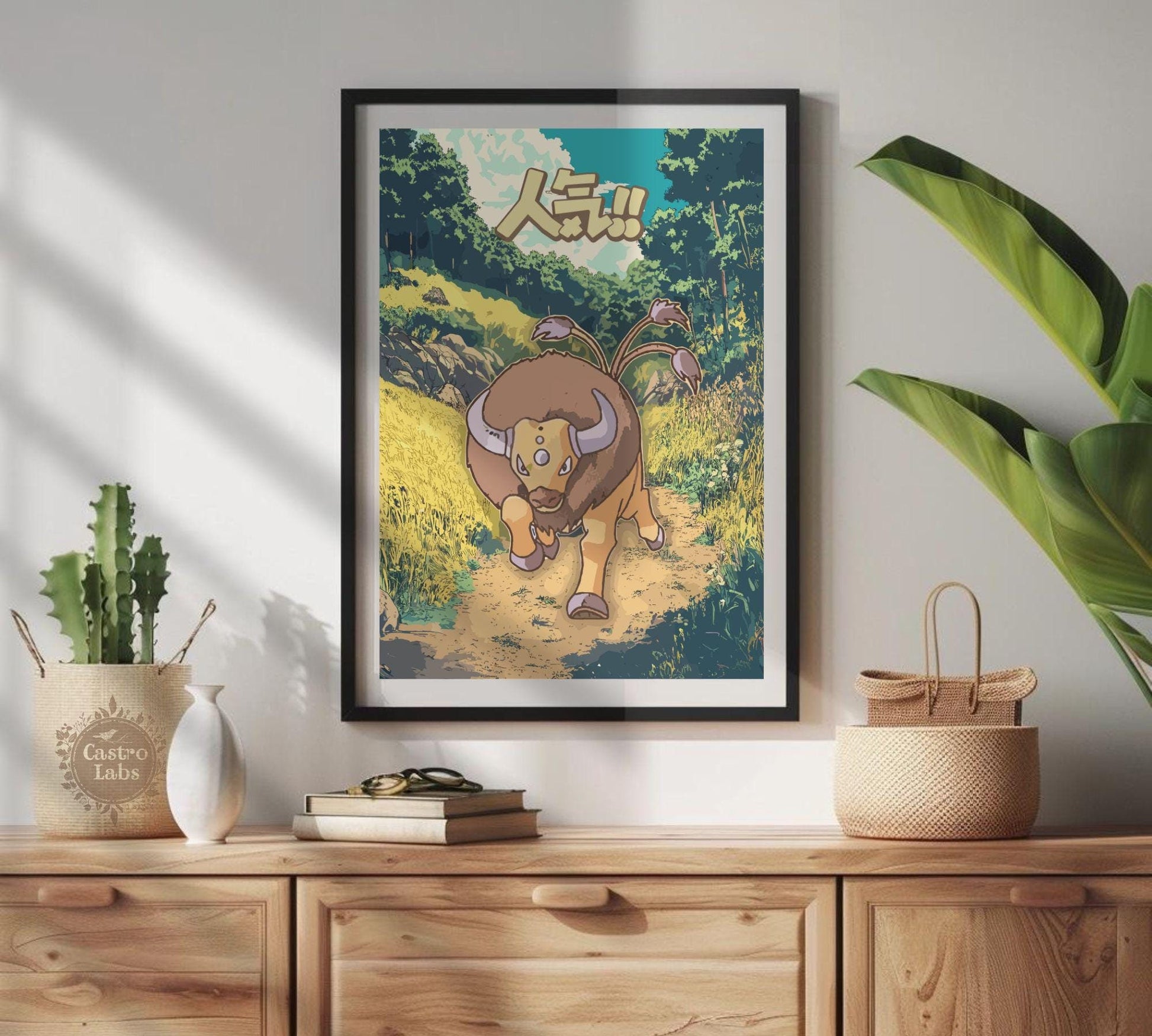 Tauros Poster: Japanese Style Pokemon