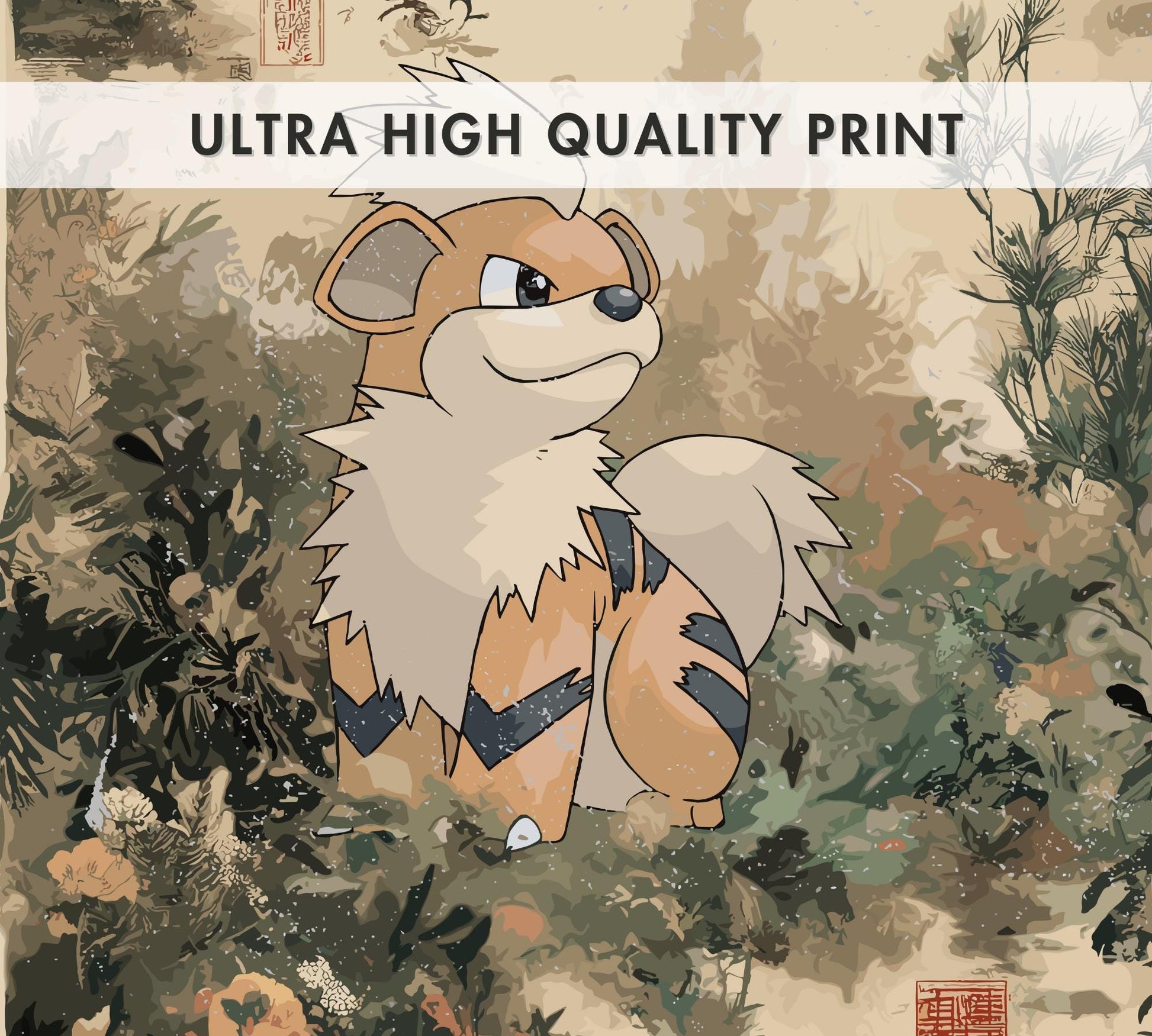 Growlithe Poster: Legendary Pokemon