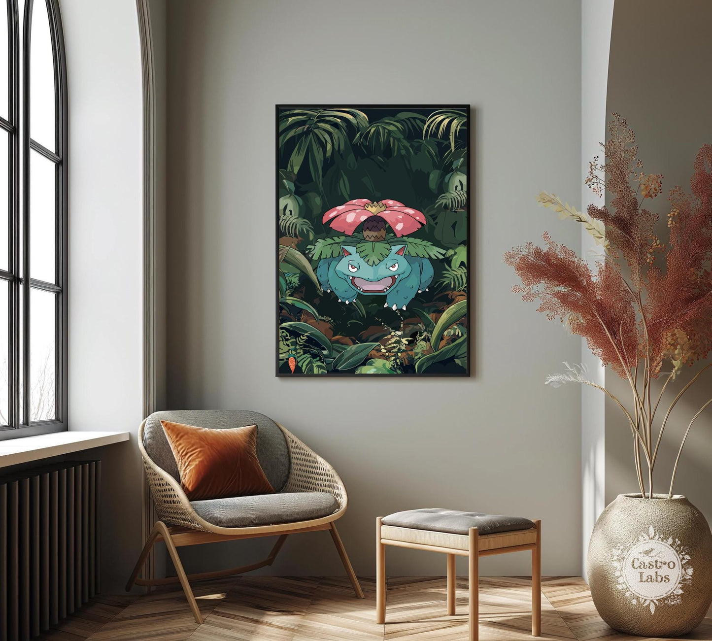 Venusaur Poster: Japanese Tapestry Style Pokemon Anime Poster