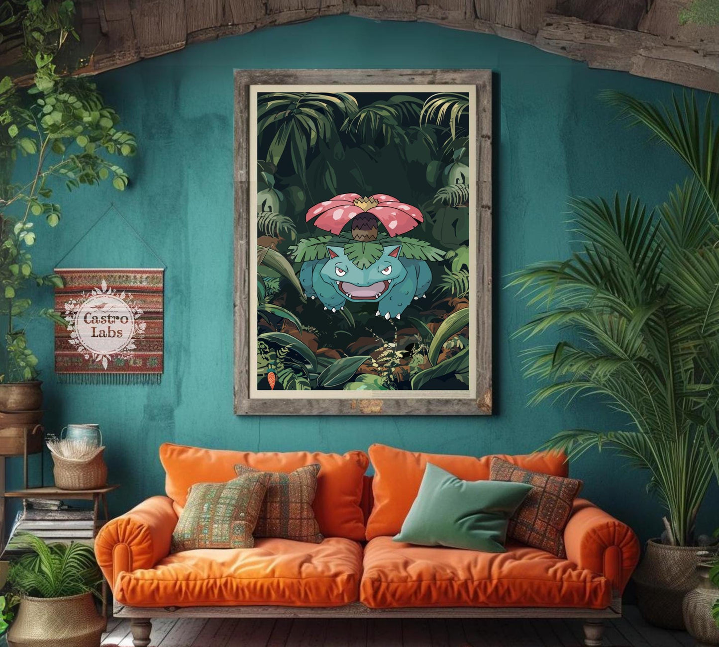 Venusaur Poster: Japanese Tapestry Style Pokemon Anime Poster