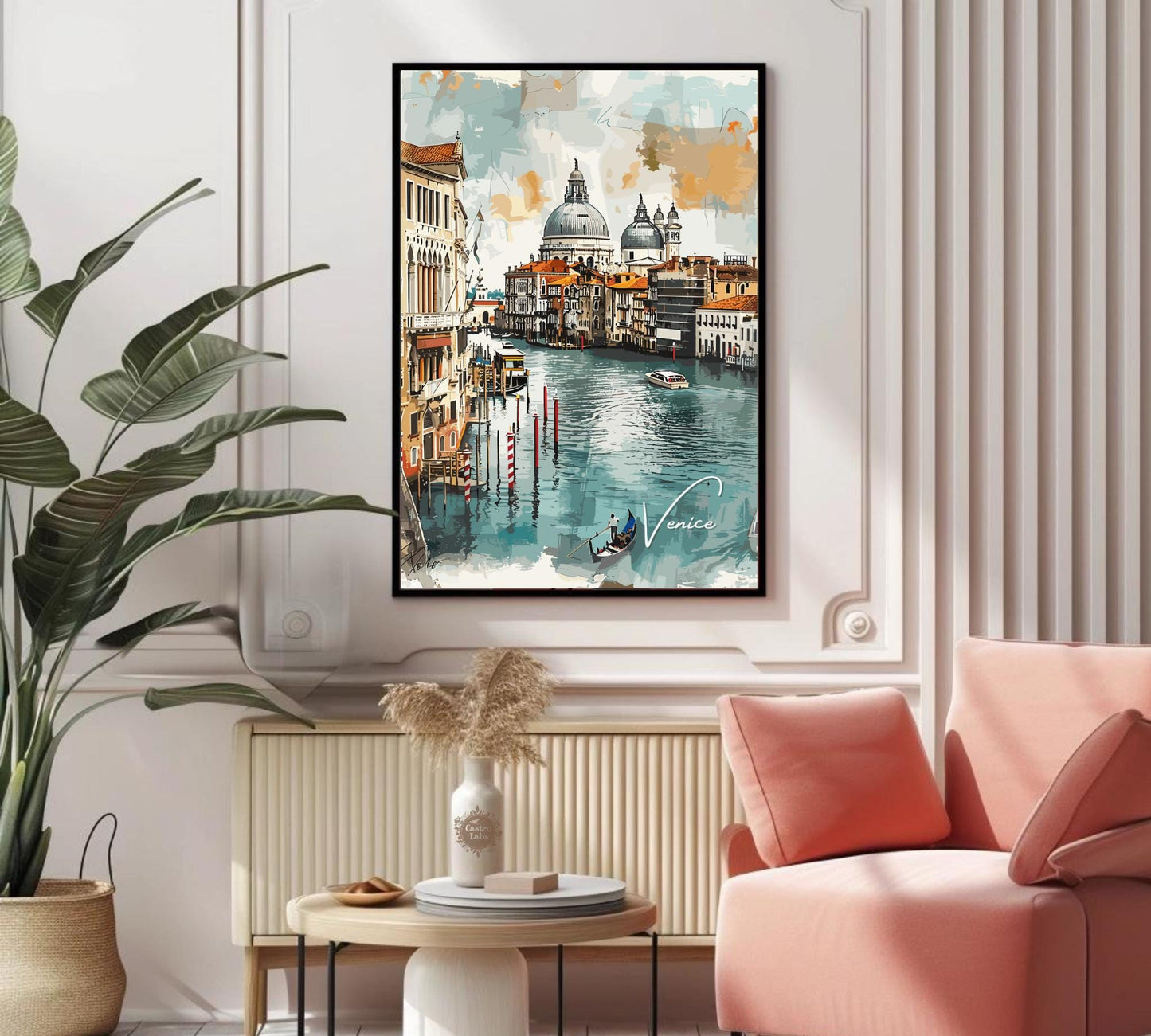 Venice Travel Poster, Venice’s Canal Charm Print, Venice Watercolour