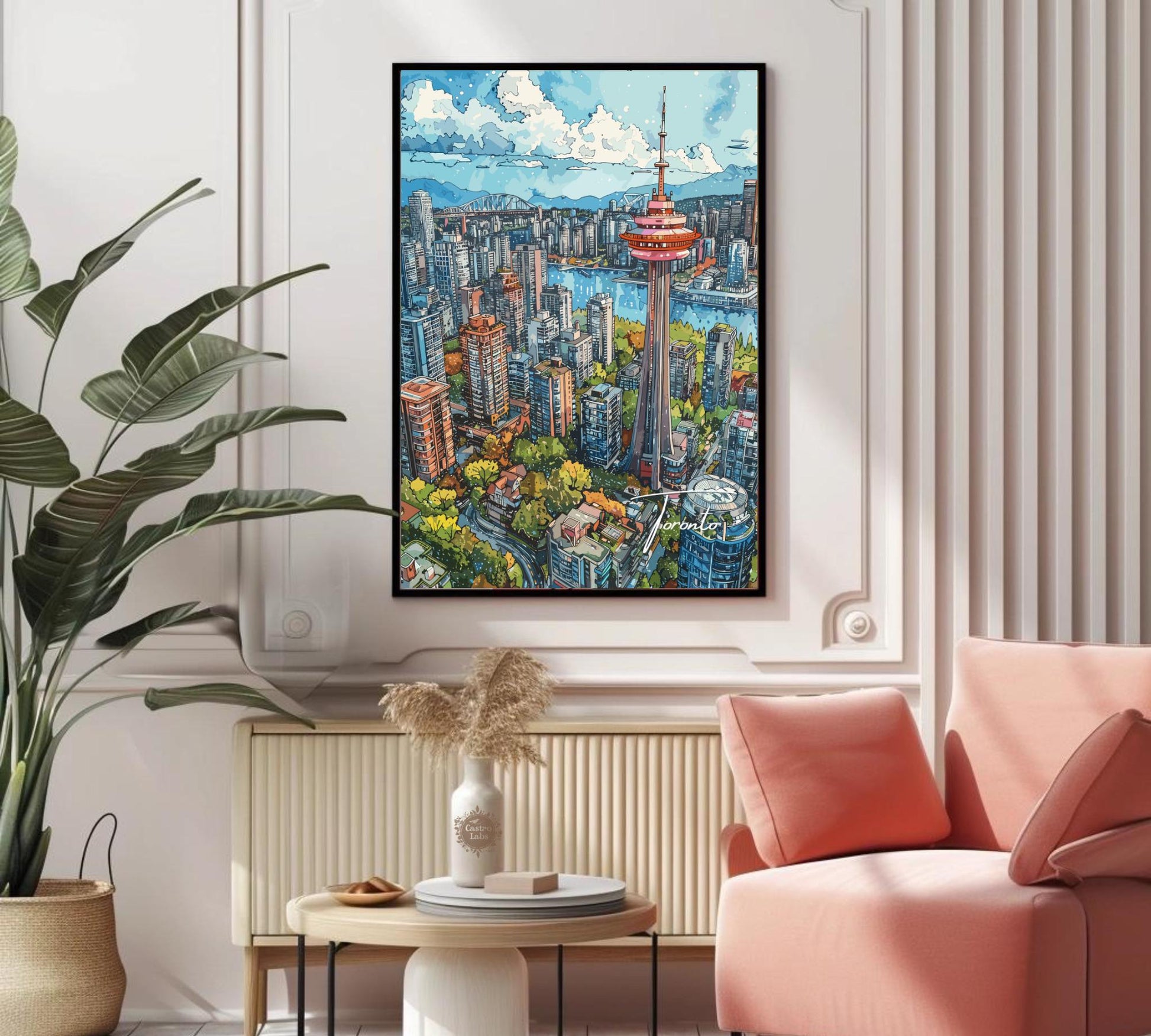 Toronto Print, Toronto Painting, CN Tower poster