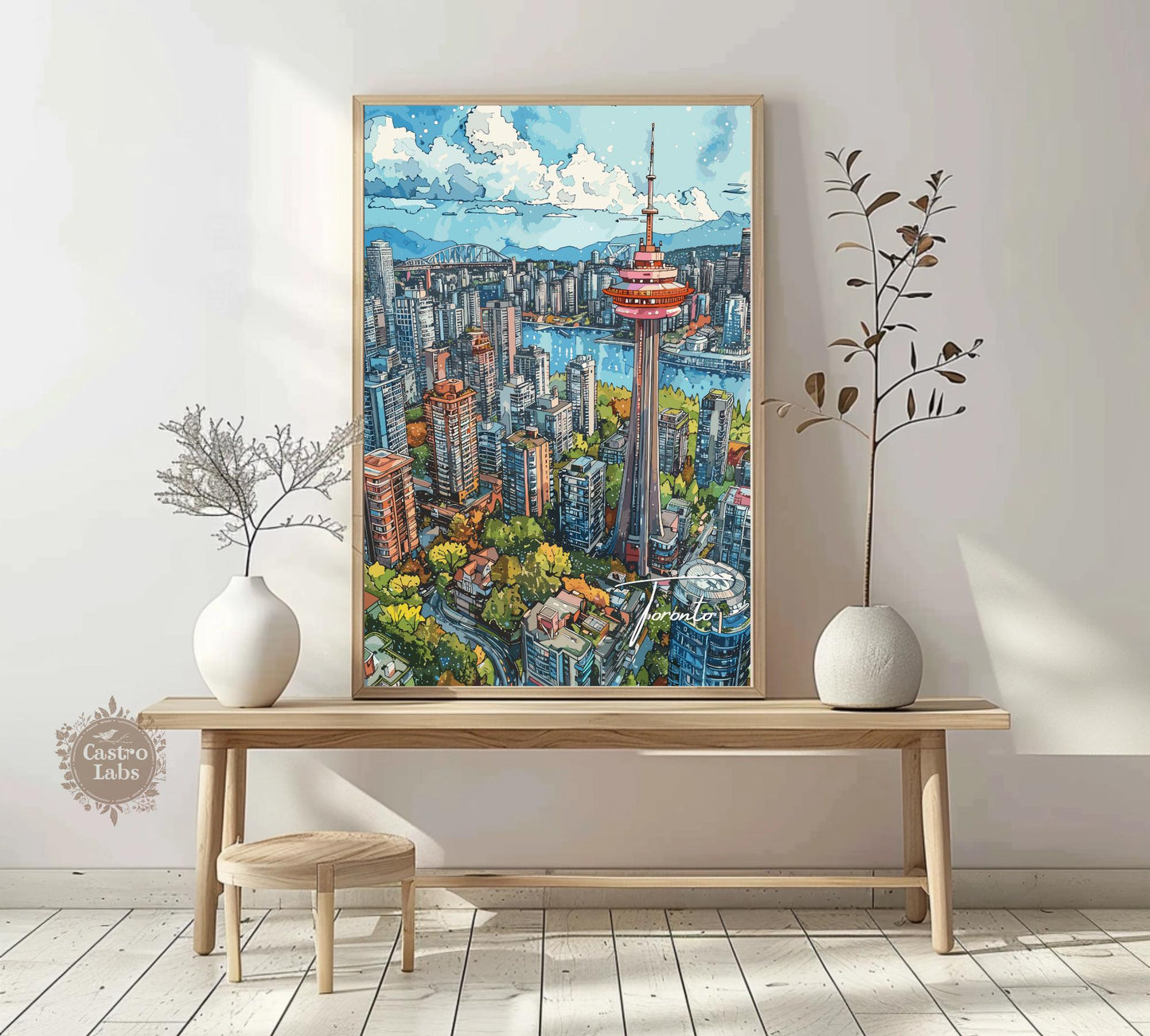 Toronto Print, Toronto Painting, CN Tower poster