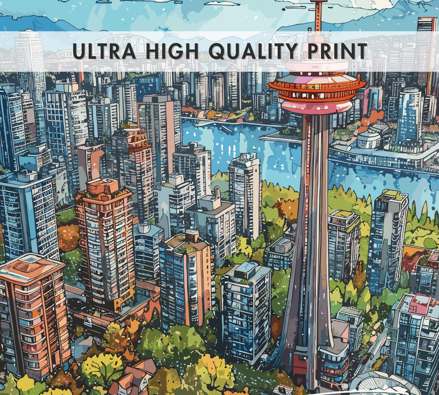 Toronto Print, Toronto Painting, CN Tower poster