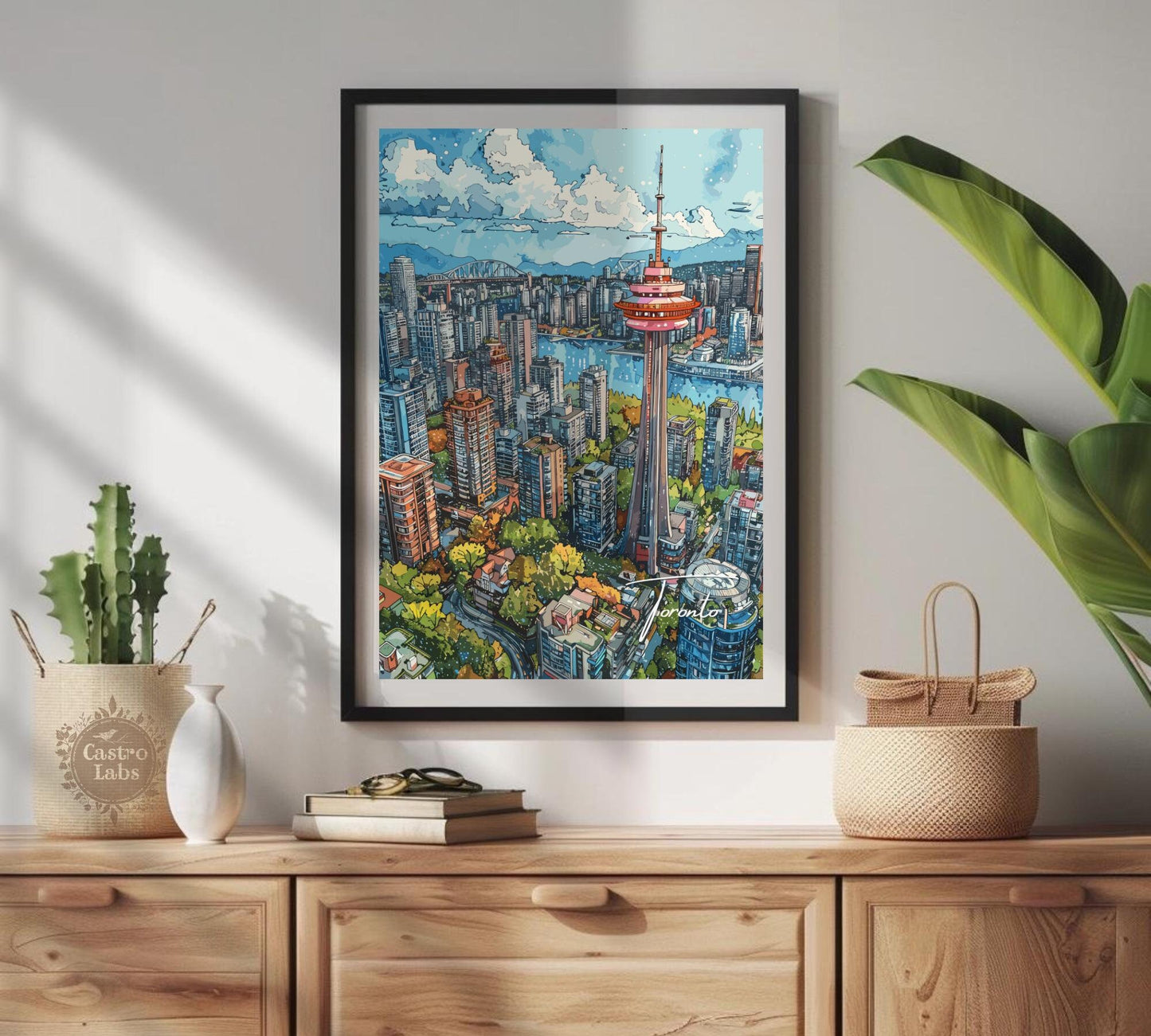 Toronto Print, Toronto Painting, CN Tower poster