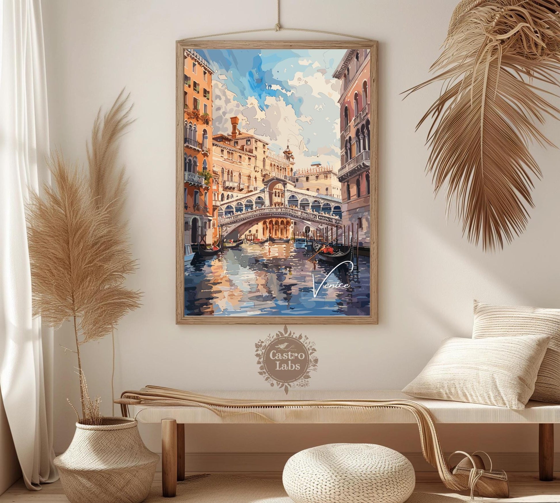 Venice Poster, Venice Print, Ponte di Rialto Poster