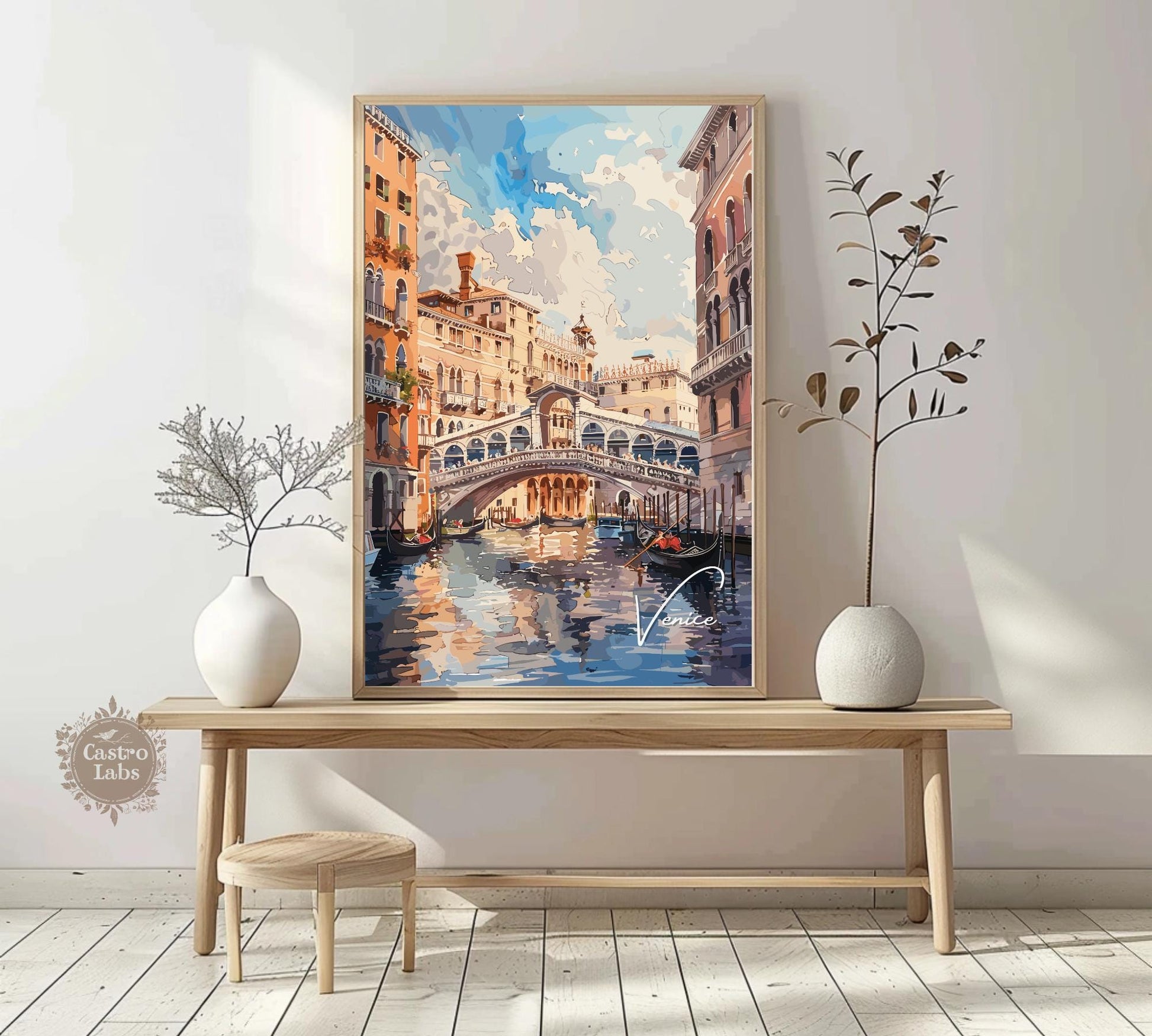 Venice Poster, Venice Print, Ponte di Rialto Poster