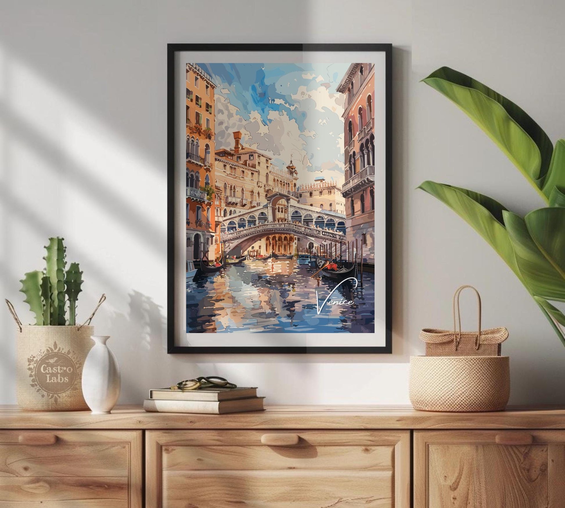 Venice Poster, Venice Print, Ponte di Rialto Poster