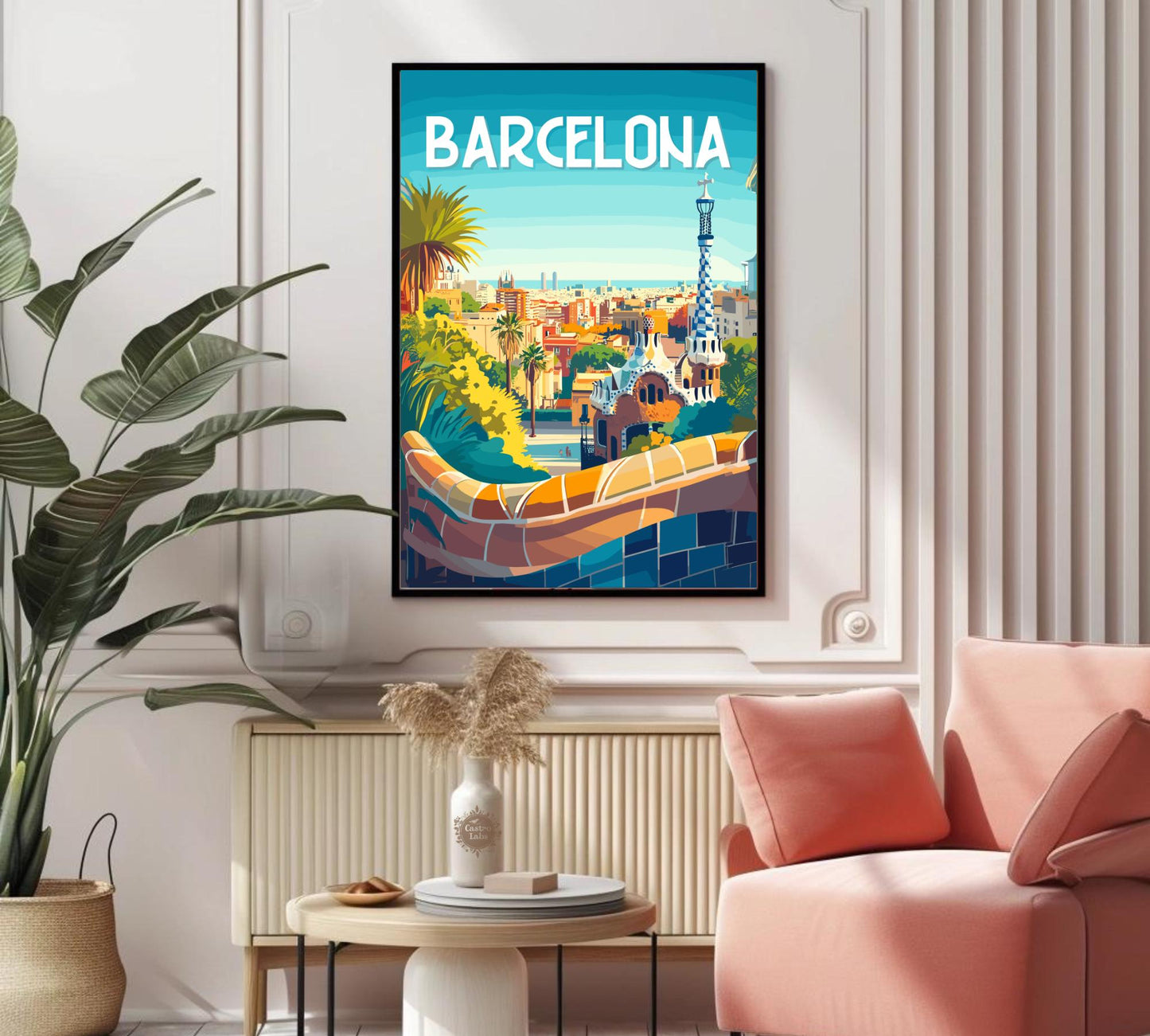 Park Guell Poster, Barcelona Poster