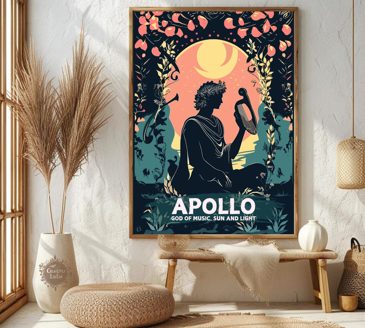 Apollo God Poster, Greek God Apollo