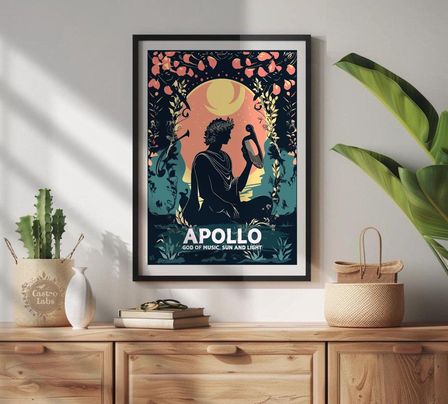 Apollo God Poster, Greek God Apollo