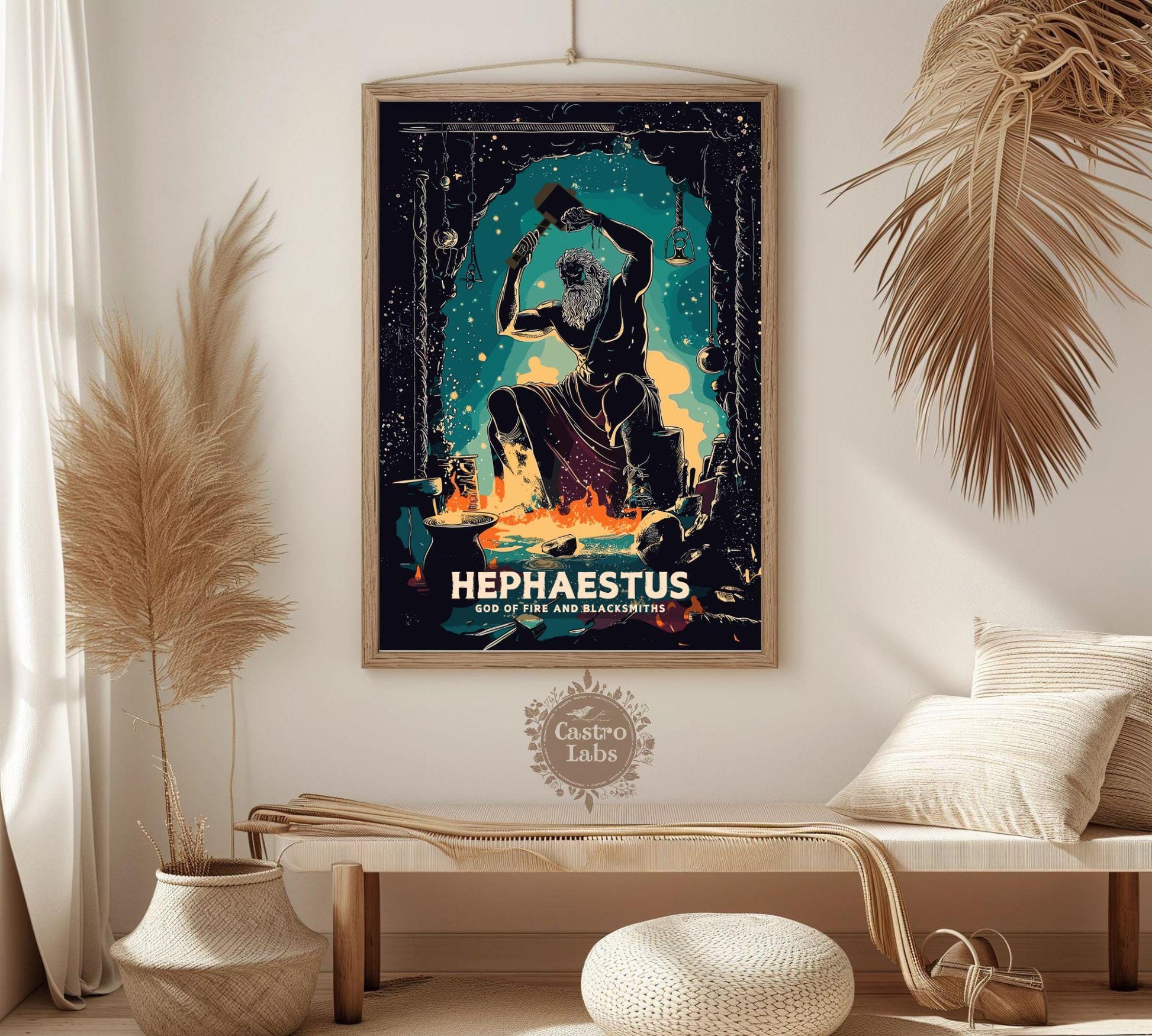 Hephaestus God Poster