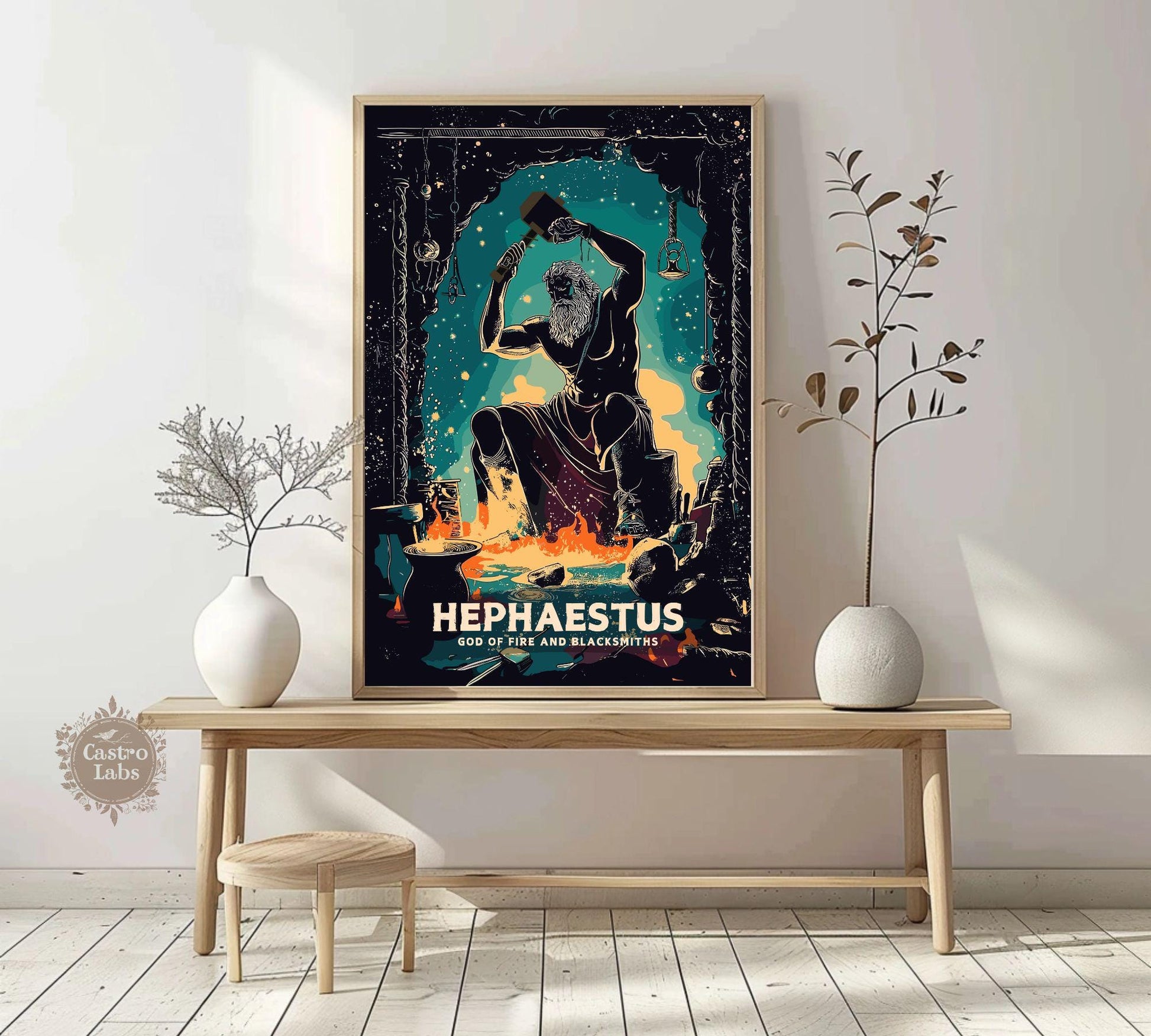 Hephaestus God Poster