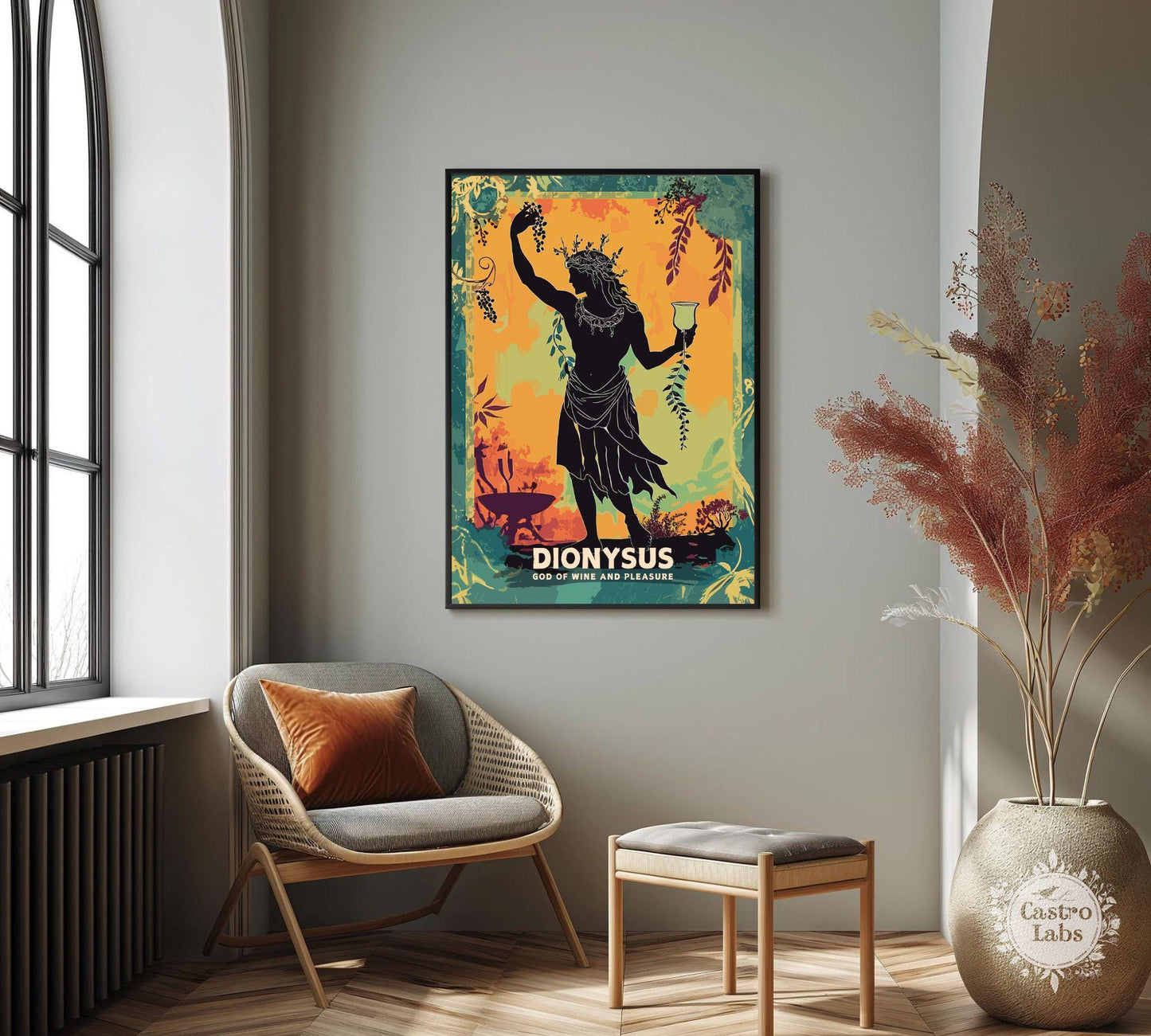 Dionysus God Poster, Greek God Dionysus