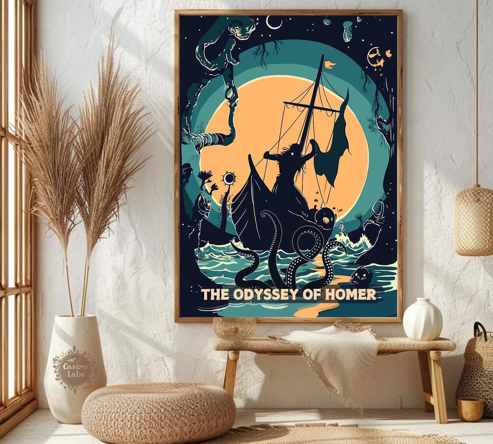 Odyssey Poster, The Odyssey of Homer, Greek Mythology,