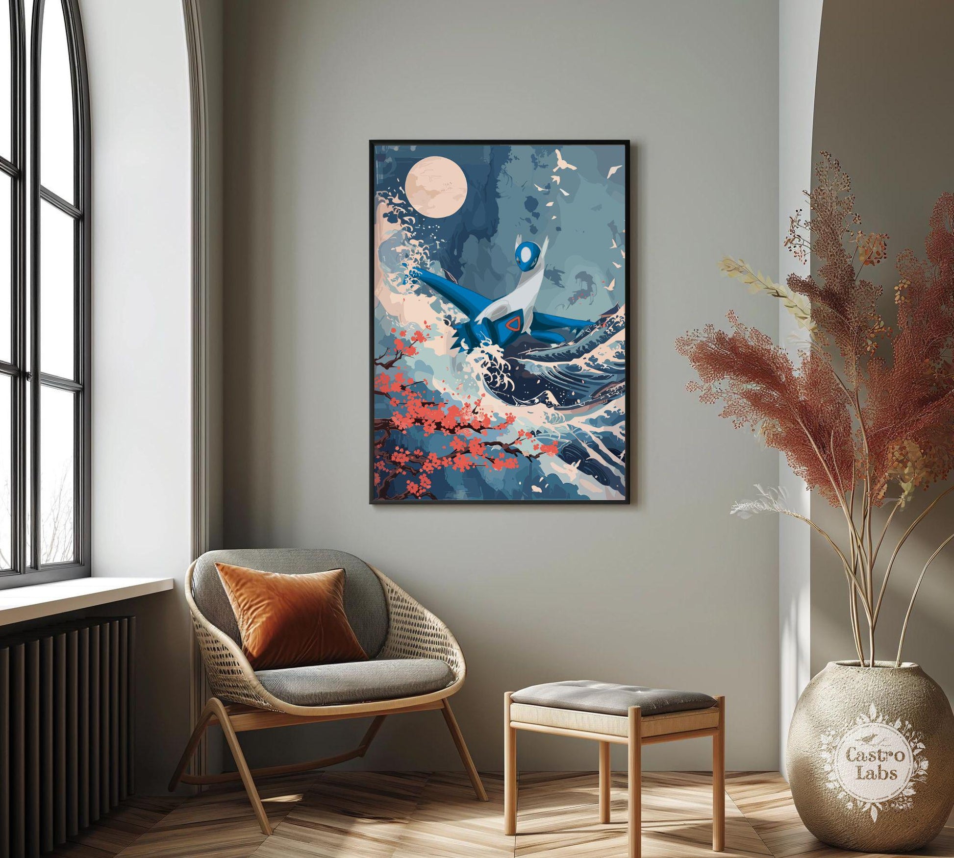 Latios Poster: Japanese Style Legendary Pokemon