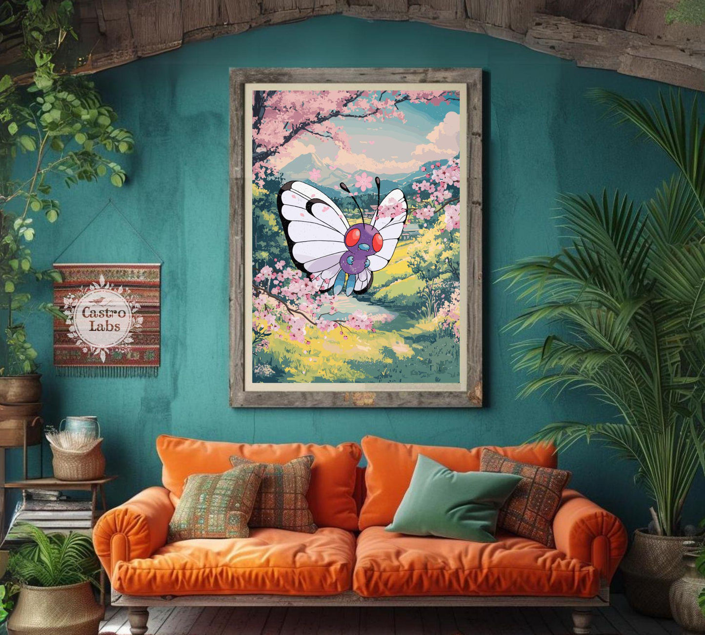 Butterfree Poster: Japanese Style