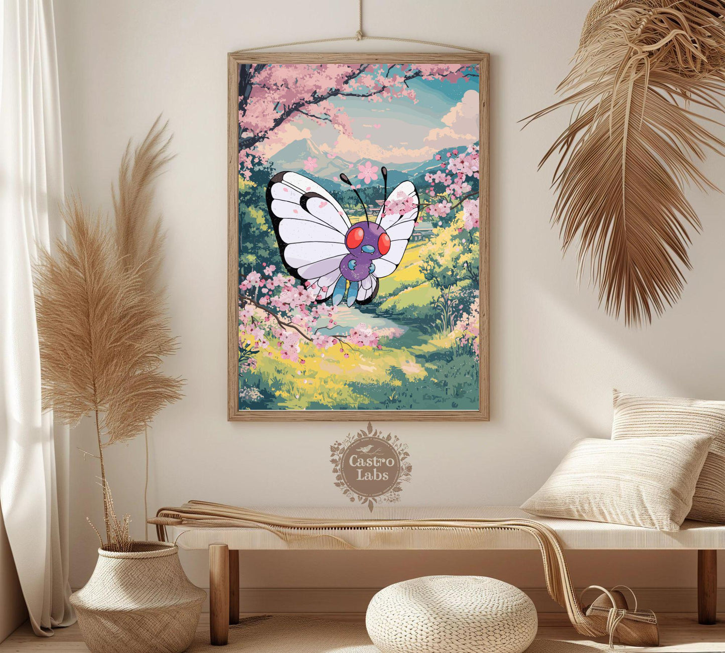 Butterfree Poster: Japanese Style