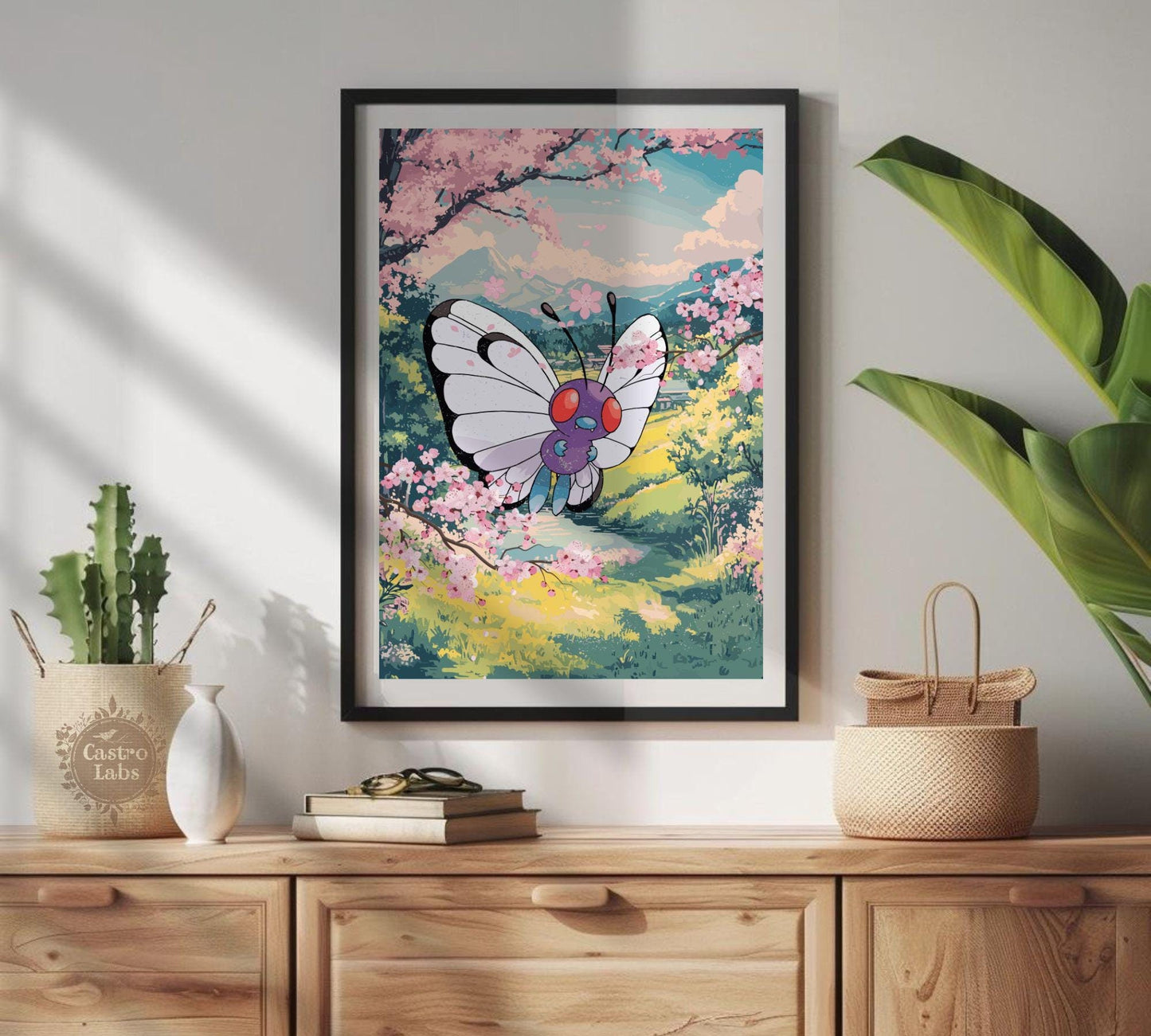 Butterfree Poster: Japanese Style