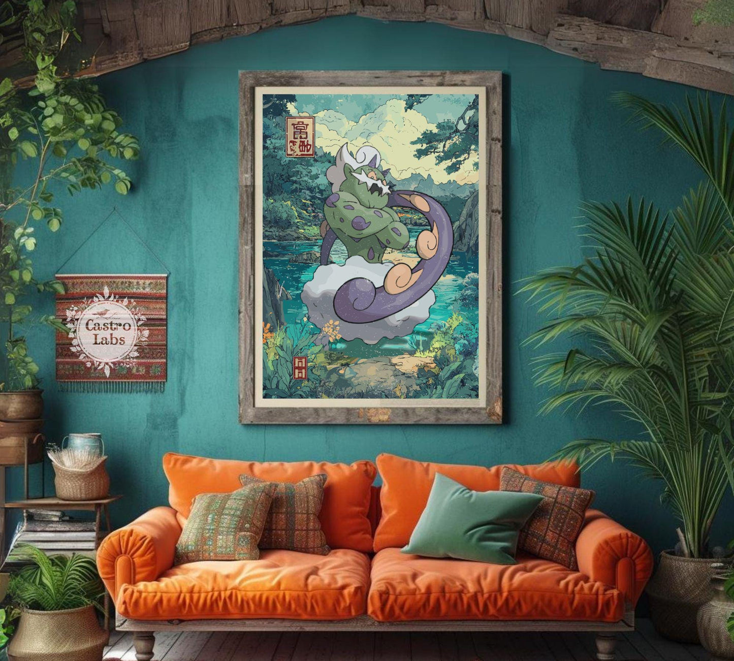 Tornadus Poster: Japanese Style Legendary Pokemon