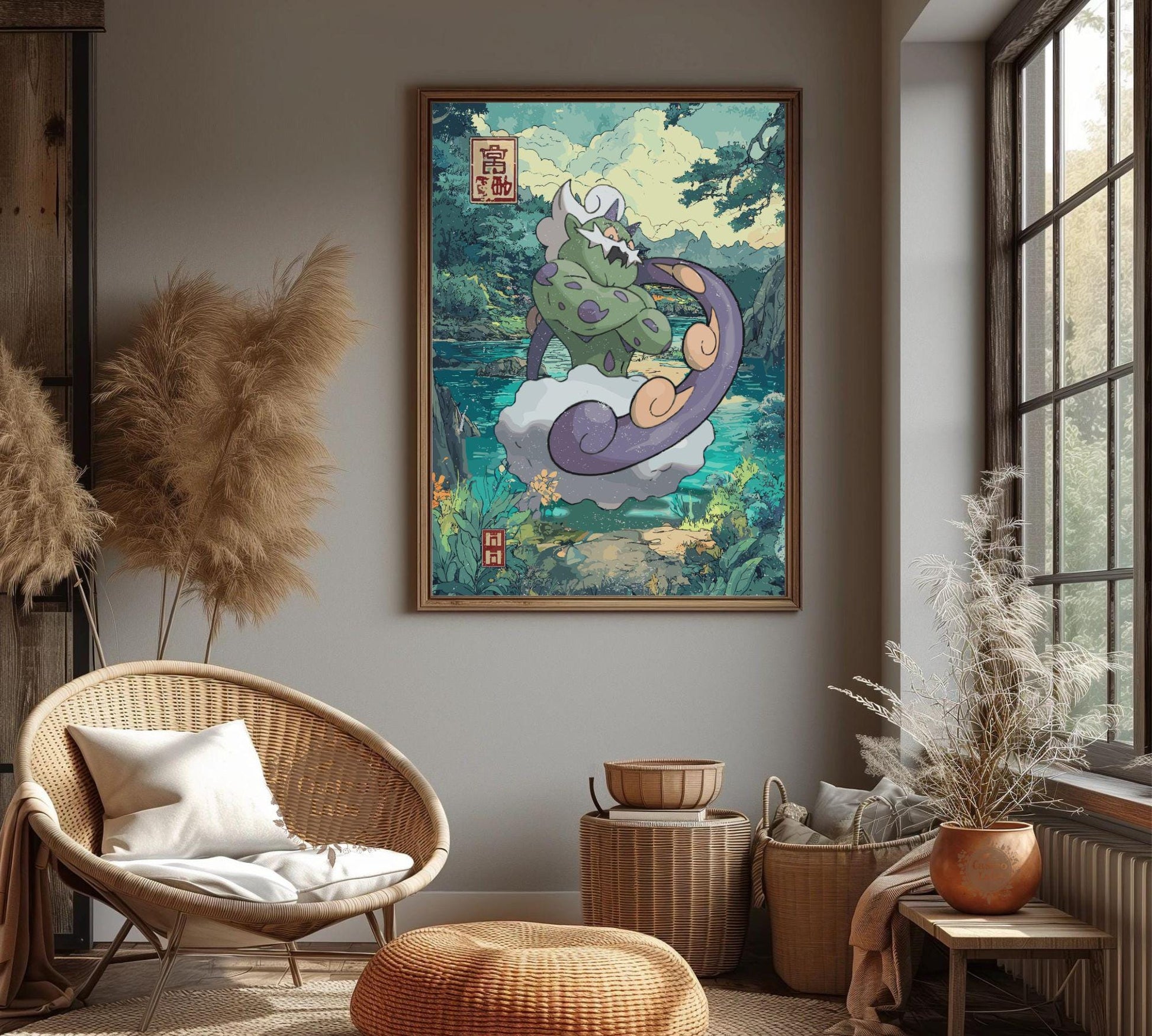 Tornadus Poster: Japanese Style Legendary Pokemon