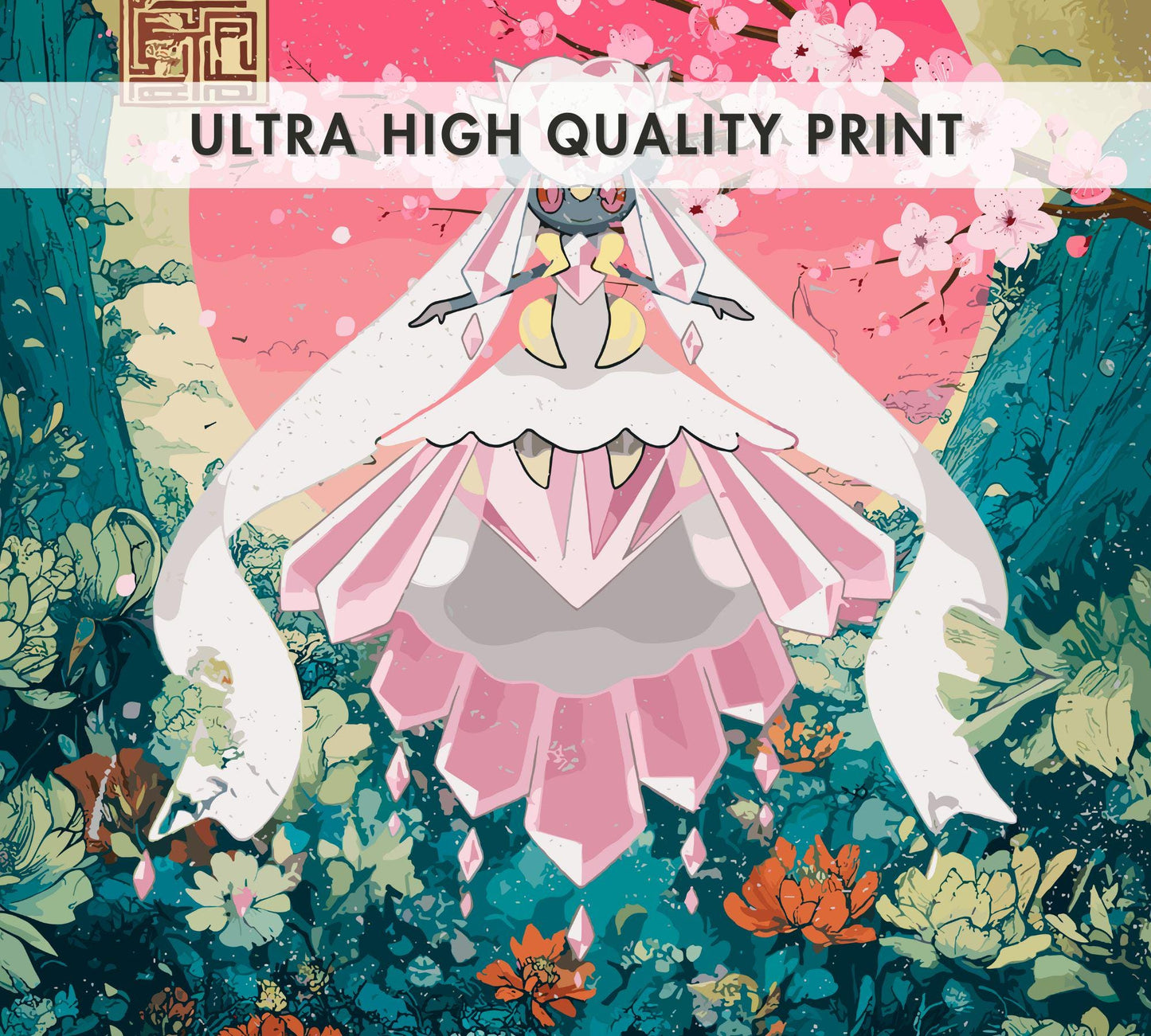 Diancie Poster: Japanese Style Pokemon